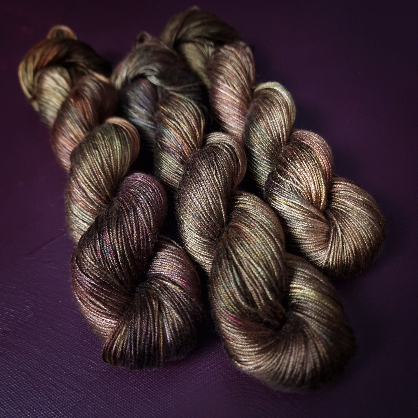 Hand dyed yarn ~ Natures Embrace *** Dyed to order ~ fingering / DK weight tencel OR bamboo yarn, vegan, hand painted