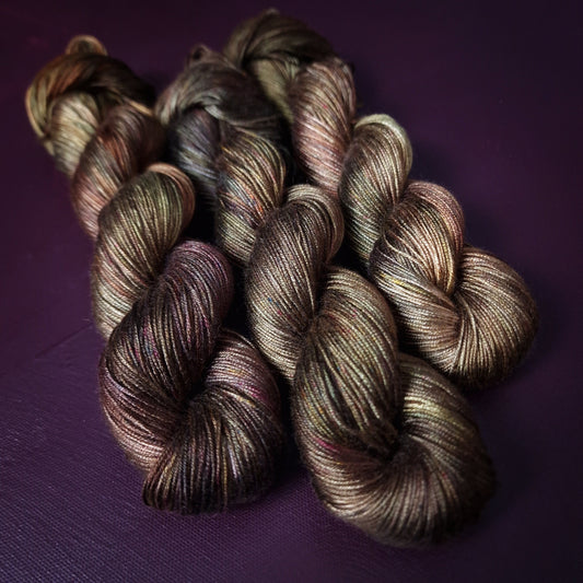 Hand dyed yarn ~ Natures Embrace *** Dyed to order ~ fingering / DK weight tencel OR bamboo yarn, vegan, hand painted