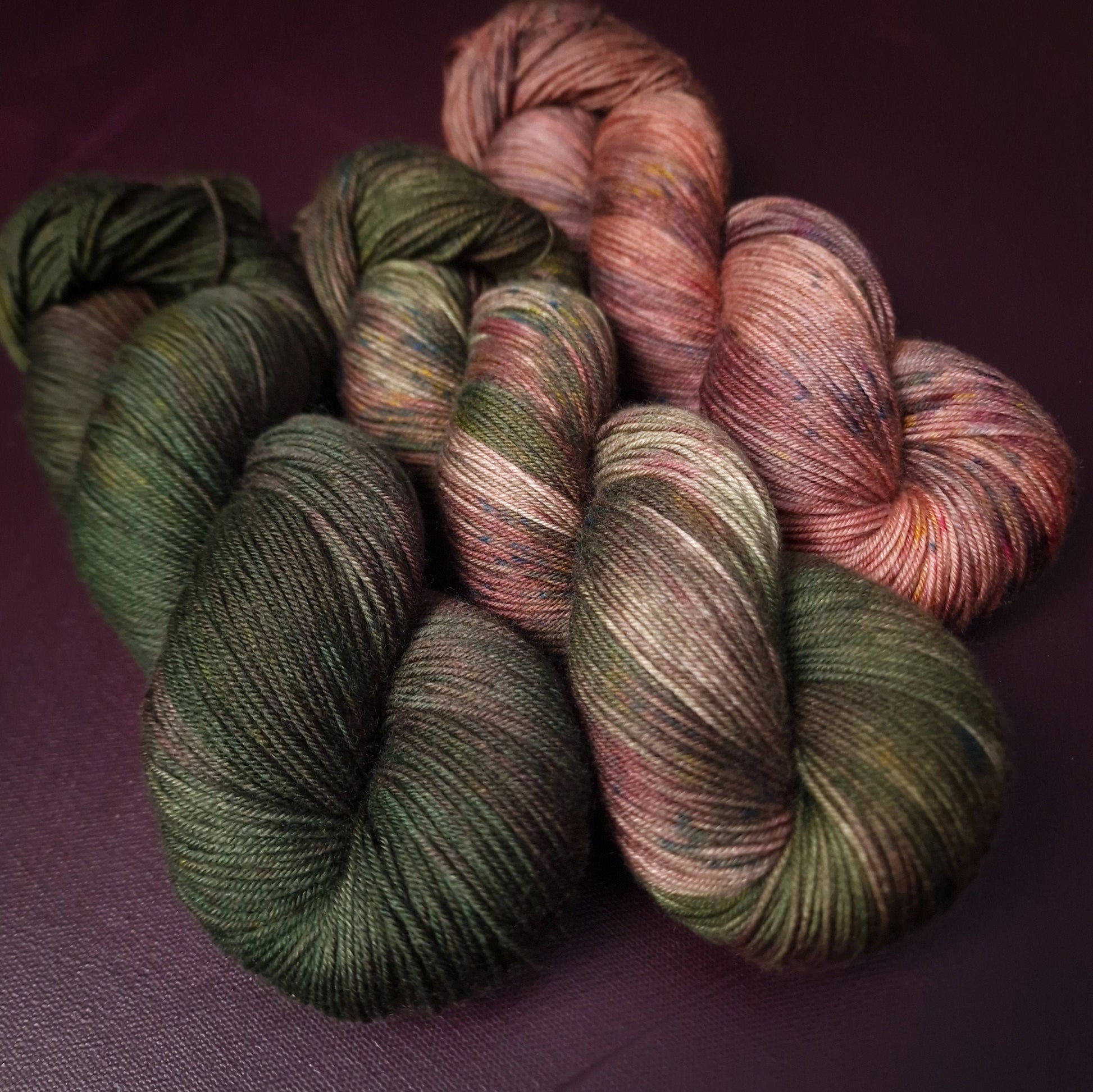 Hand dyed yarn ~ Rosewood ***Dyed to order ~ Sock, Merino Singles, DK, Aran, Mohair Silk