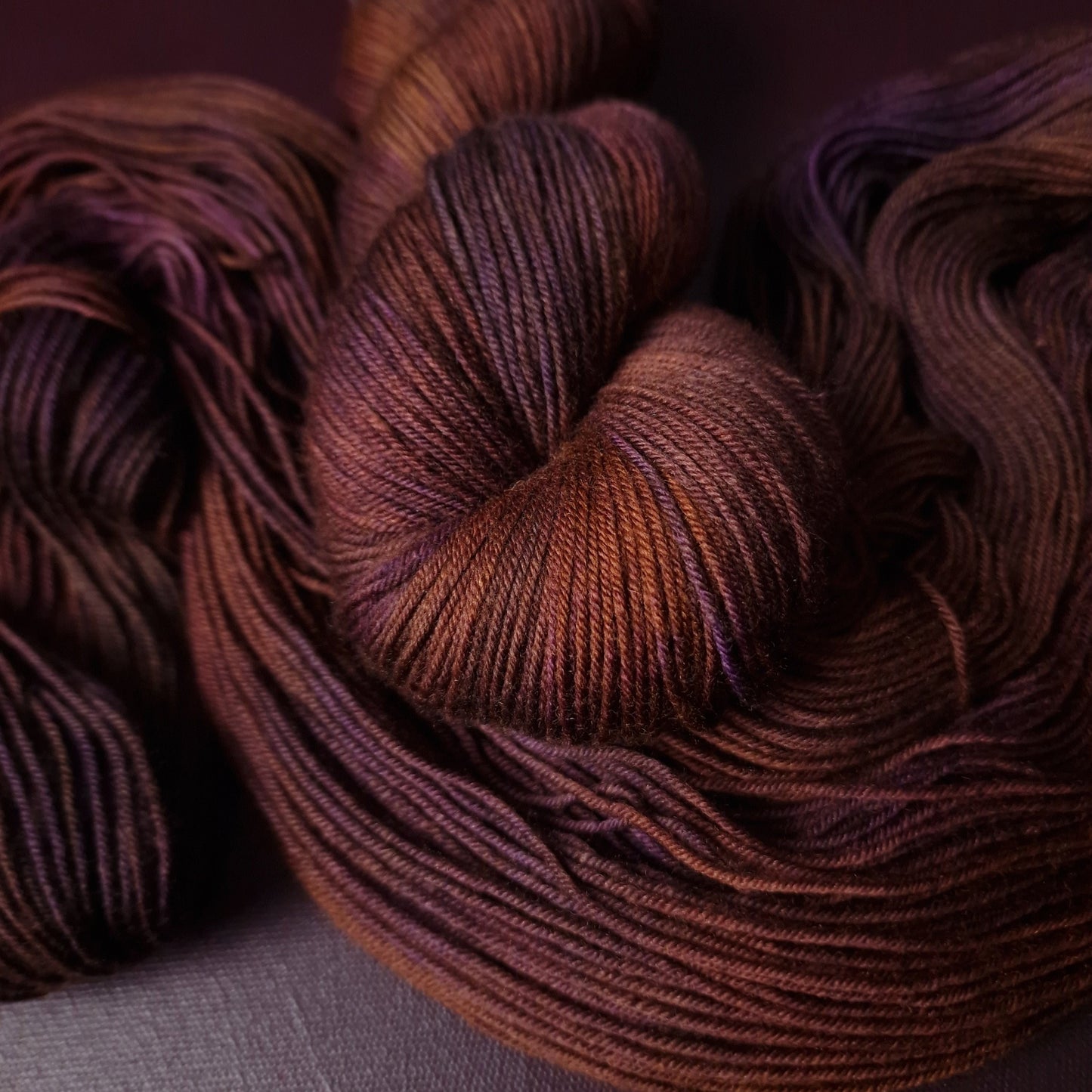 Hand dyed yarn ~ Earthy Bordeaux ***Dyed to order ~ Sock, Merino Singles, DK, Aran, Mohair Silk