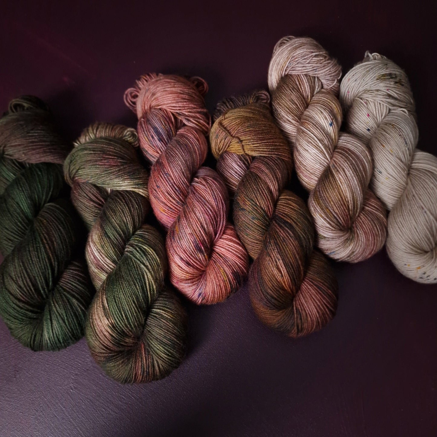 Hand dyed yarn Set ~ Autumn Stories ***Dyed to order ~ Sock, Merino Singles, DK, Aran, Mohair Silk