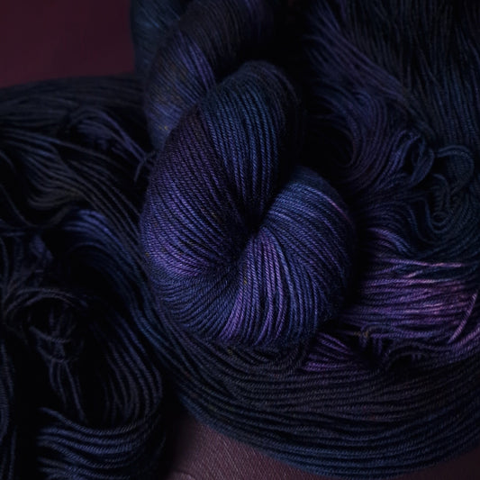 Hand dyed yarn ~ Midnight Rider ***Dyed to order ~ Sock, Merino Singles, DK, Aran, Mohair Silk