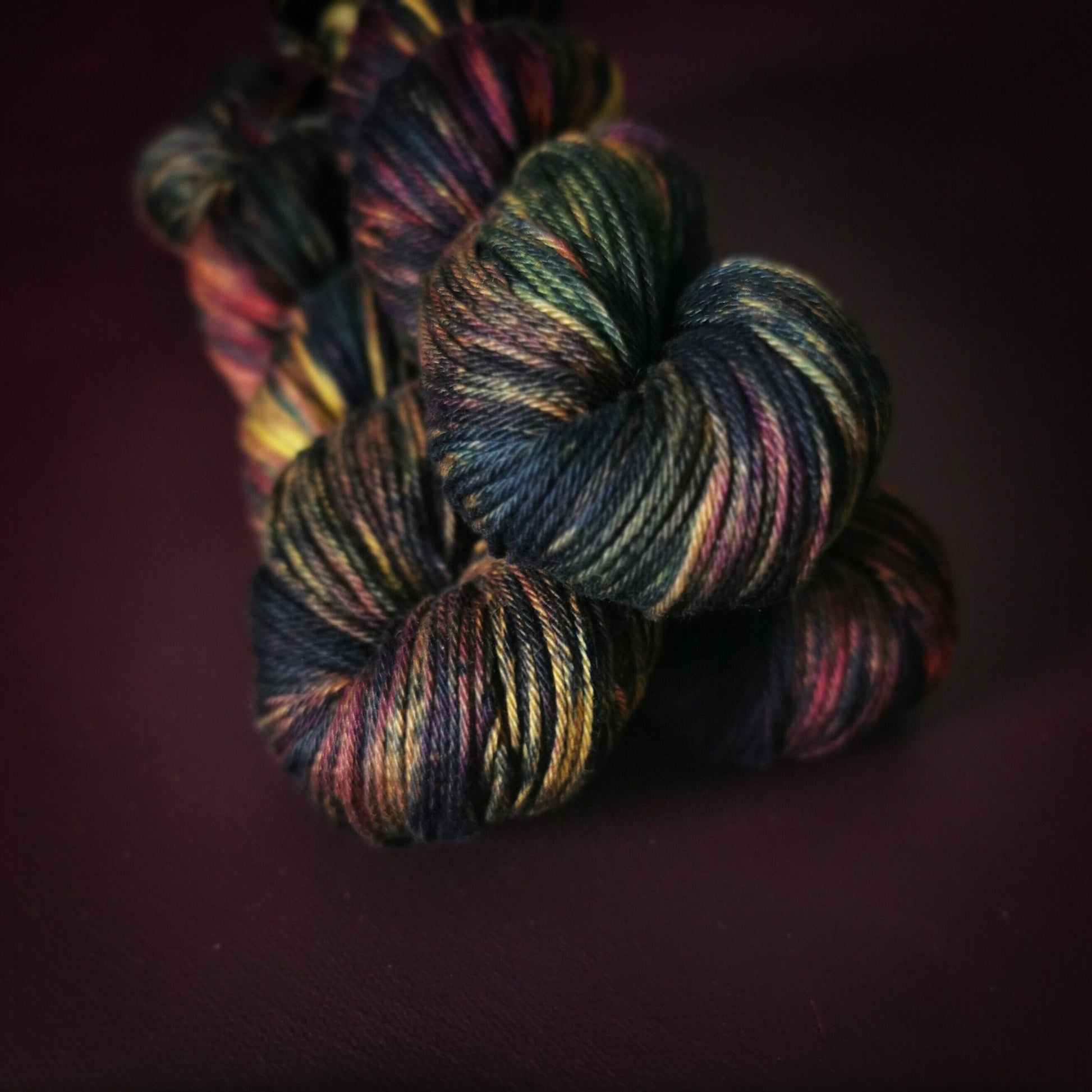 Hand dyed yarn ~ Mad Scientist*** Dyed to order ~ mercerized cotton yarn, vegan, hand painted