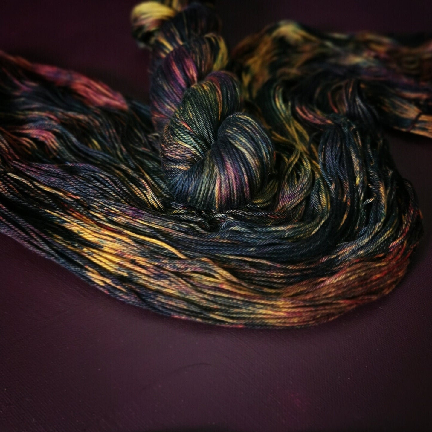 Hand dyed yarn ~ Mad Scientist*** Dyed to order ~ mercerized cotton yarn, vegan, hand painted