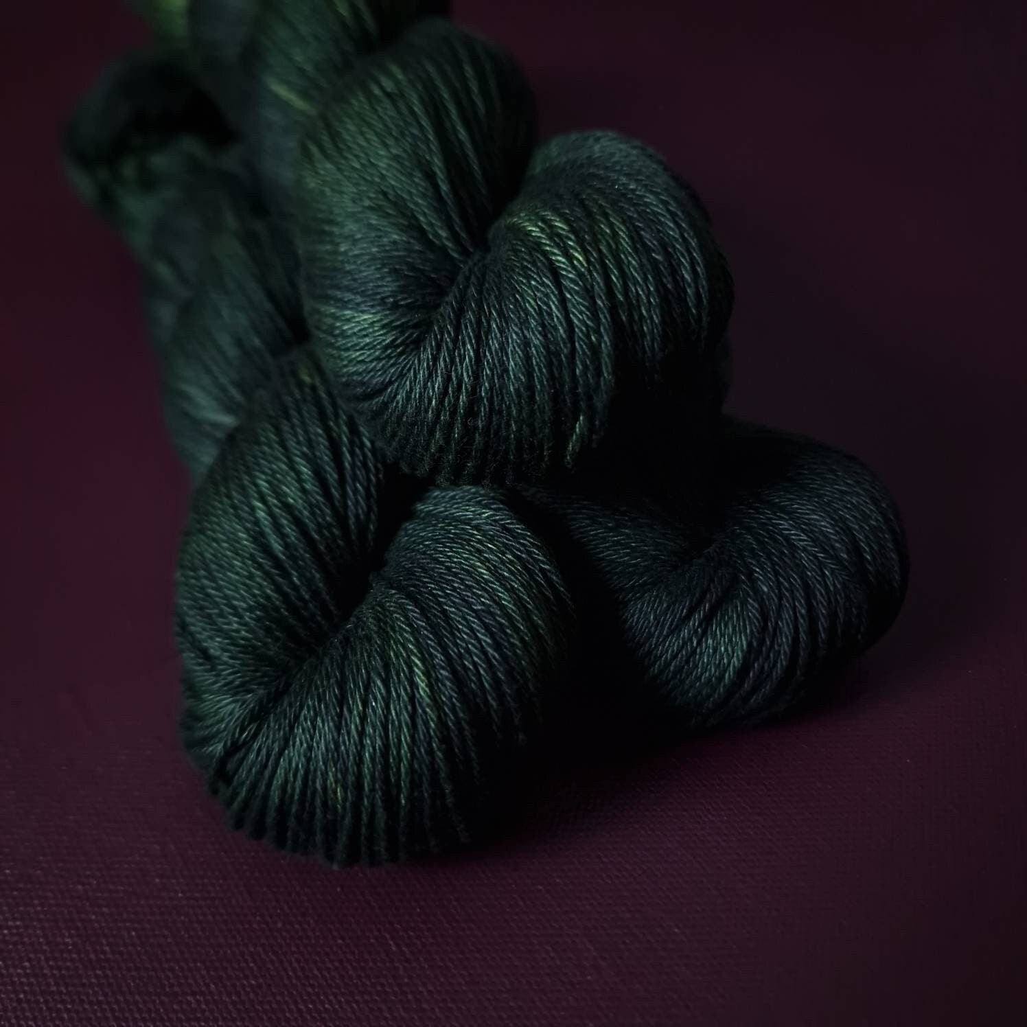 Hand dyed yarn ~ Dark Sea*** Dyed to order ~ mercerized cotton yarn, vegan, hand painted