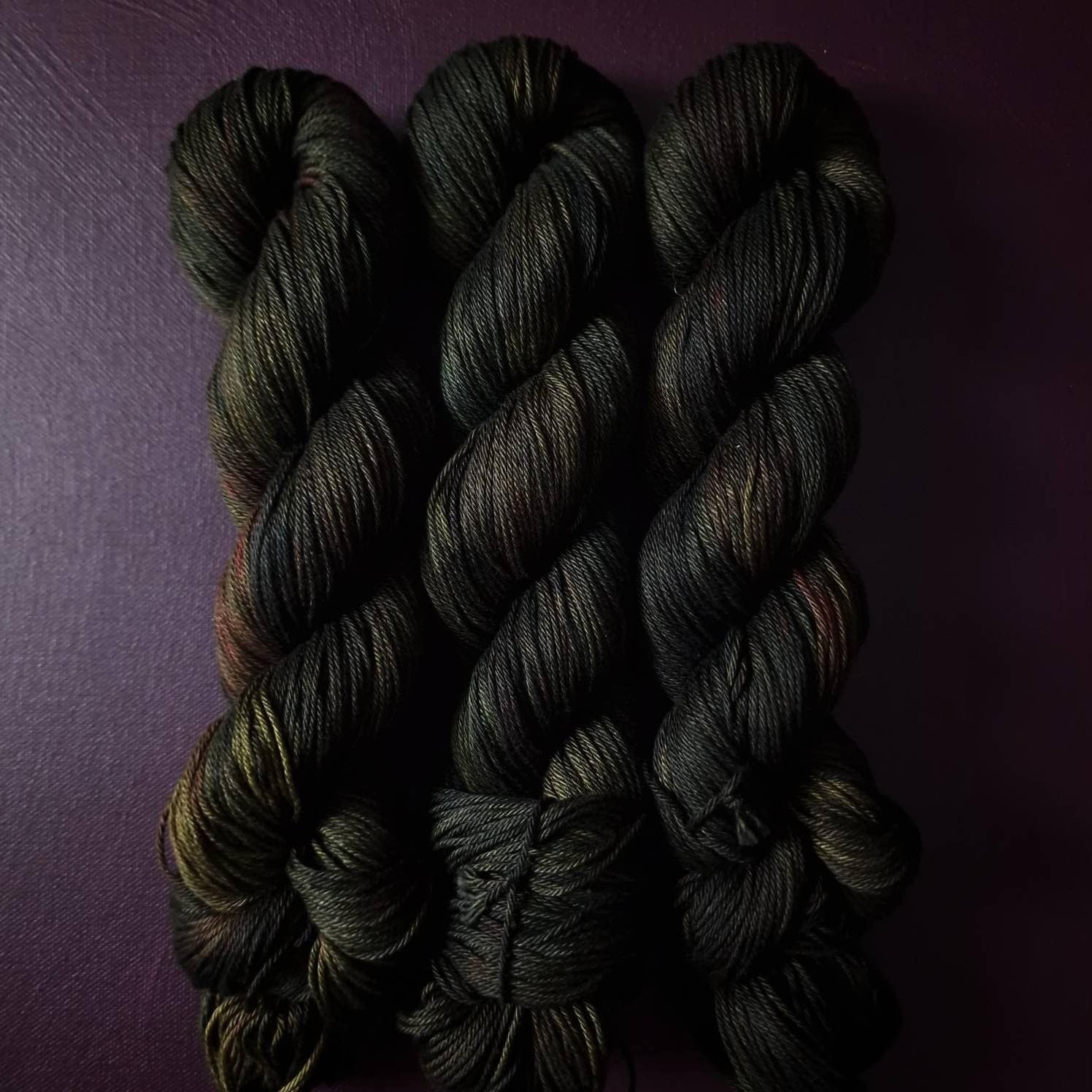 Hand dyed yarn ~ Lava Rock*** Dyed to order ~ mercerized cotton yarn, vegan, hand painted