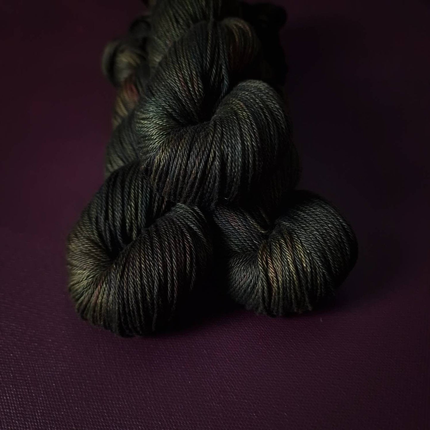 Hand dyed yarn ~ Lava Rock*** Dyed to order ~ mercerized cotton yarn, vegan, hand painted