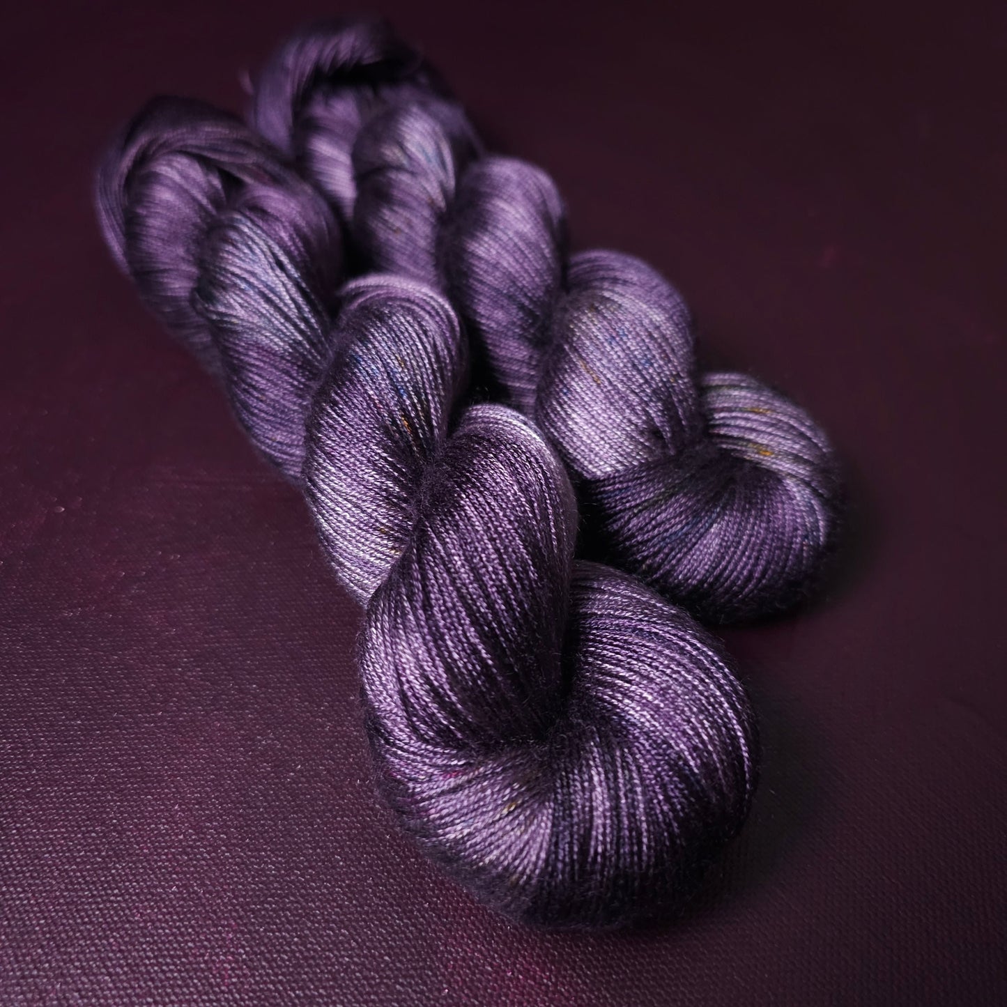 Hand dyed yarn ~ Purple Dome ***Dyed to order ~ fingering / DK weight tencel OR bamboo yarn, vegan, hand painted