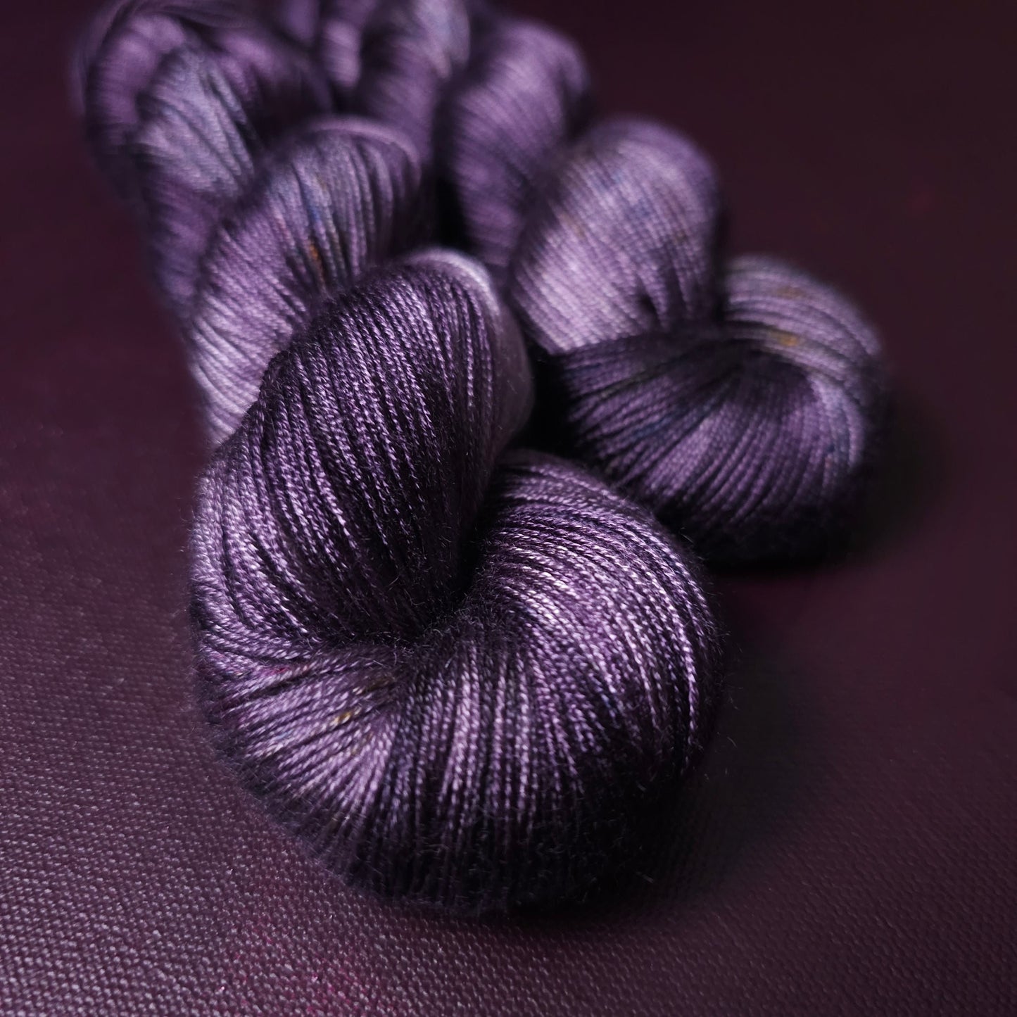 Hand dyed yarn ~ Purple Dome ***Dyed to order ~ fingering / DK weight tencel OR bamboo yarn, vegan, hand painted