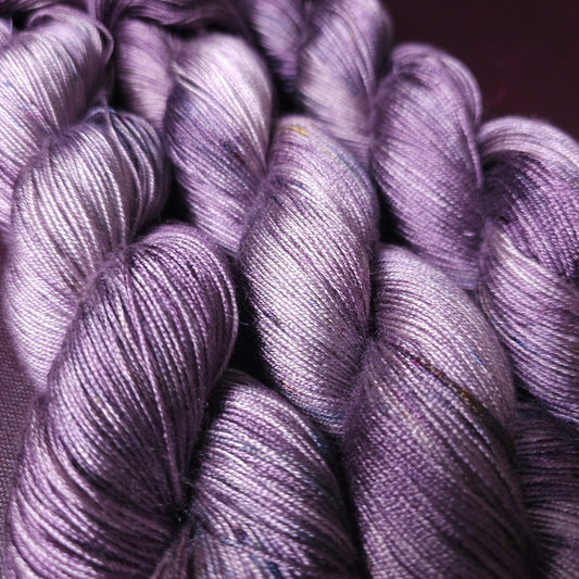 Hand dyed yarn ~ Lady Coral Lavender ***Dyed to order ~ fingering / DK weight tencel OR bamboo yarn, vegan, hand painted