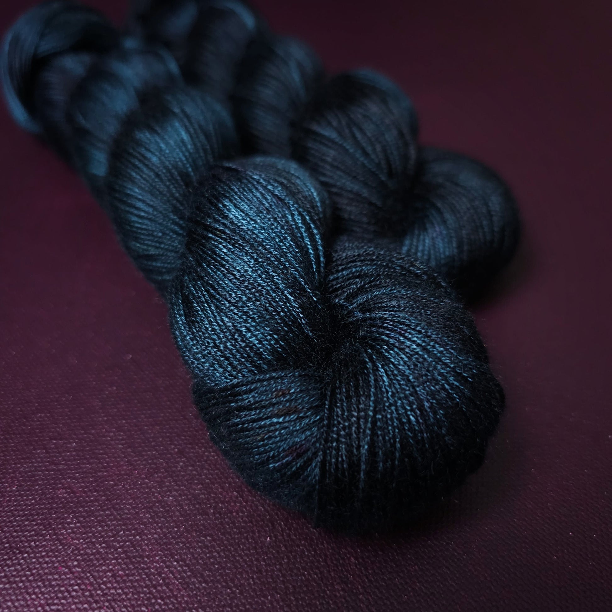 Hand dyed yarn ~ Ocean Deep Blue ***Dyed to order ~ fingering / DK weight tencel OR bamboo yarn, vegan, hand painted