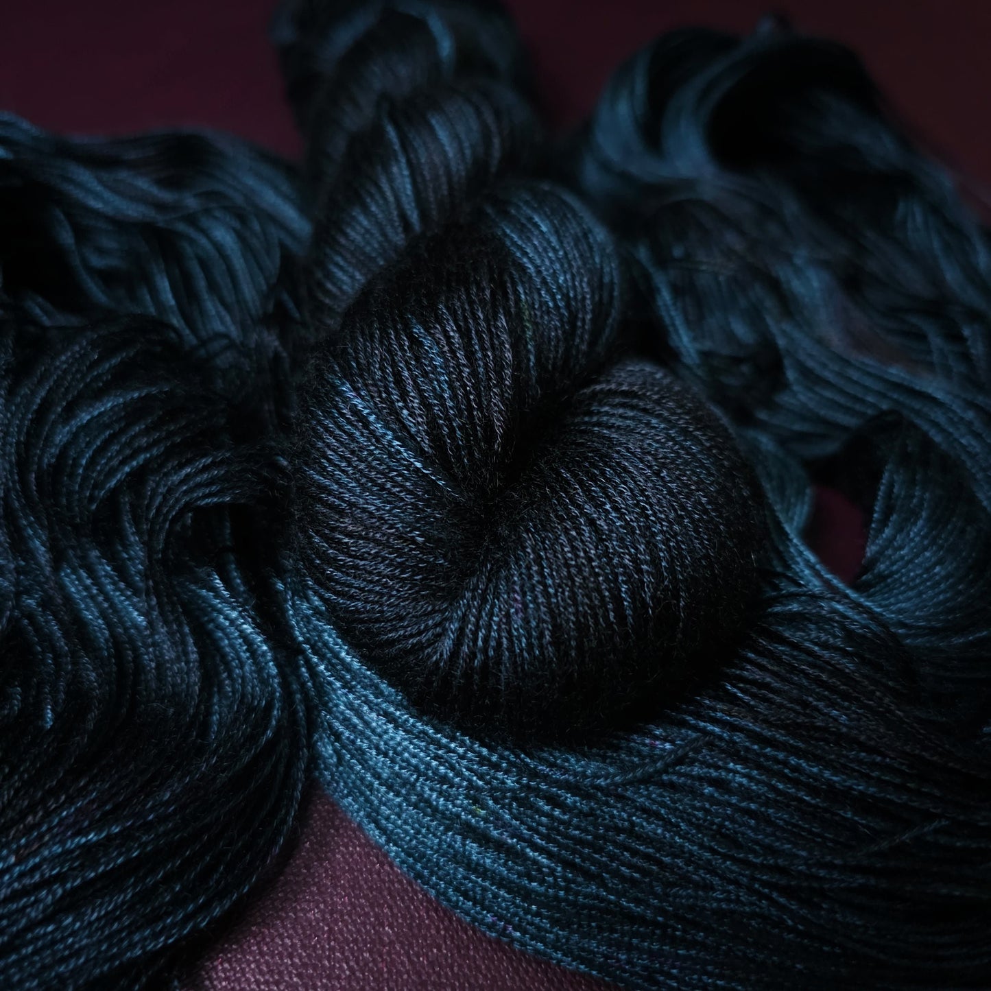 Hand dyed yarn ~ Ocean Deep Blue ***Dyed to order ~ fingering / DK weight tencel OR bamboo yarn, vegan, hand painted