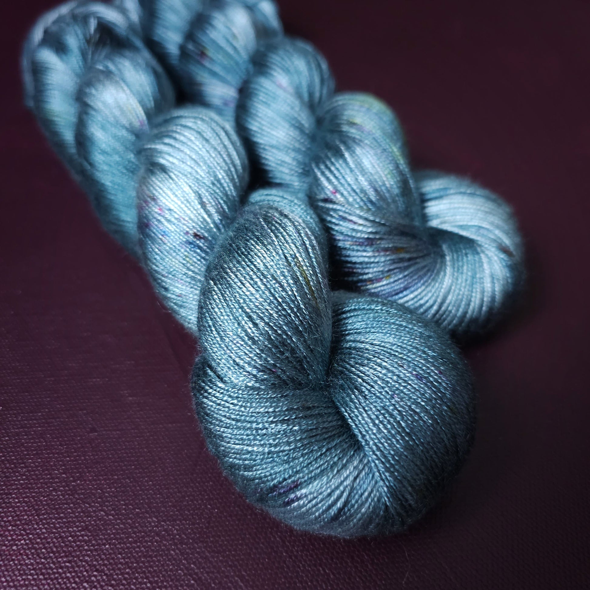 Hand dyed yarn ~ Blue Bayou ***Dyed to order ~ fingering / DK weight tencel OR bamboo yarn, vegan, hand painted