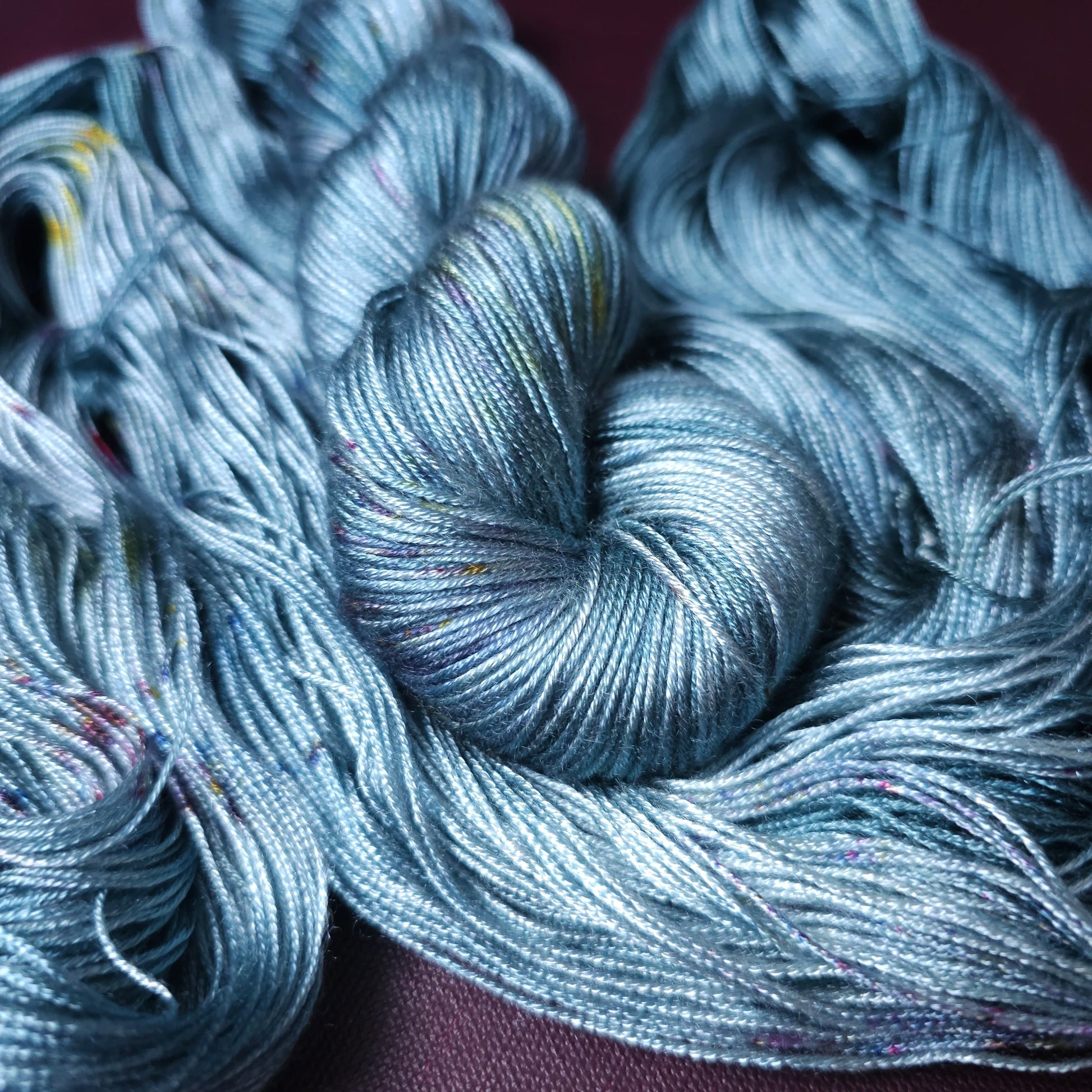 Hand dyed yarn ~ Blue Bayou ***Dyed to order ~ fingering / DK weight tencel OR bamboo yarn, vegan, hand painted