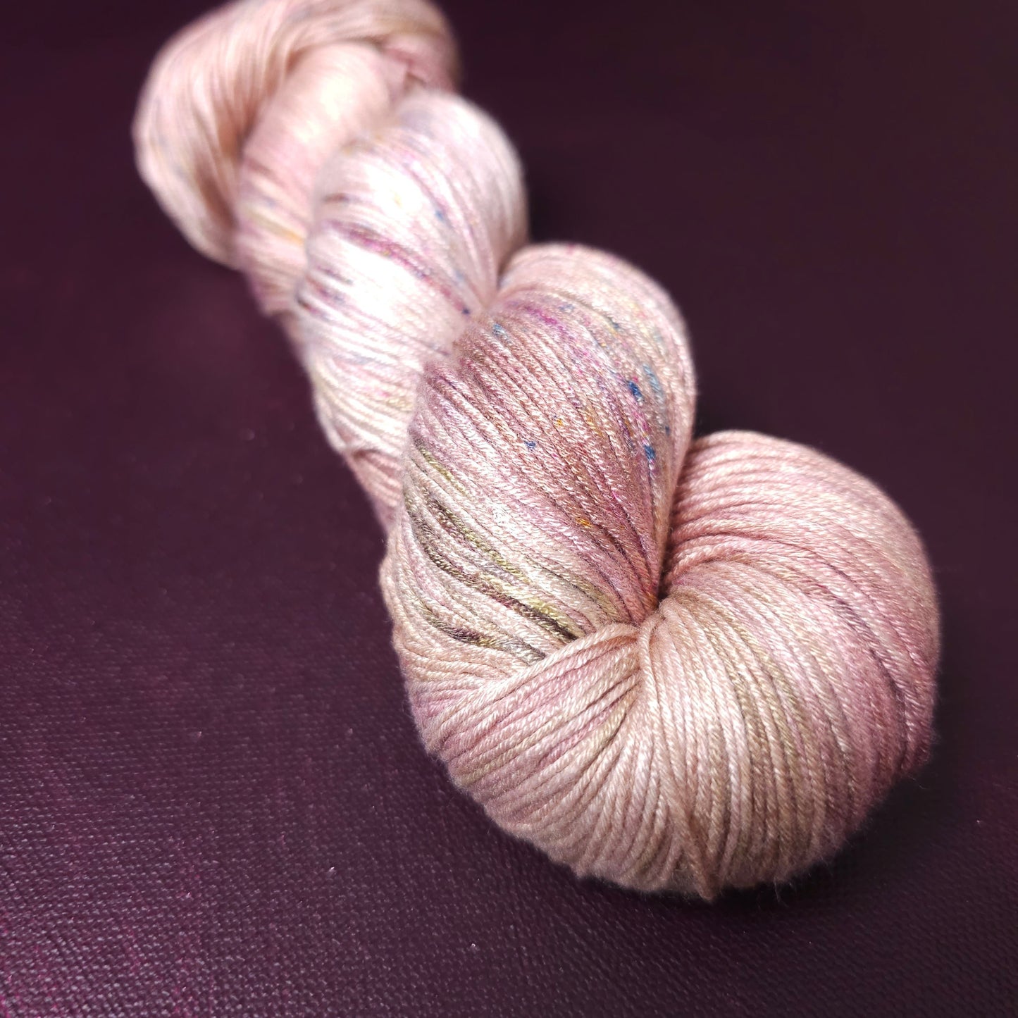 Hand dyed yarn ~ Peachy Blush ***Dyed to order ~ fingering / DK weight tencel OR bamboo yarn, vegan, hand painted