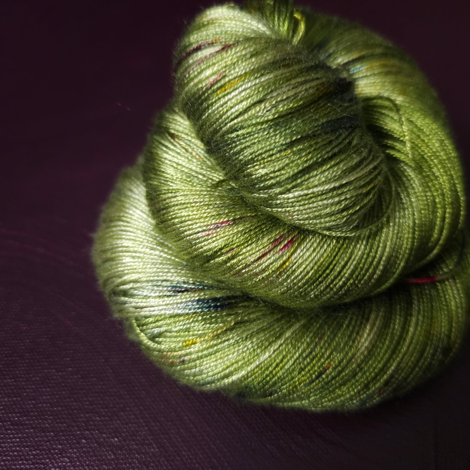 Hand dyed yarn ~ Lazy Caterpillar ***Dyed to order ~ fingering / DK weight tencel OR bamboo yarn, vegan, hand painted