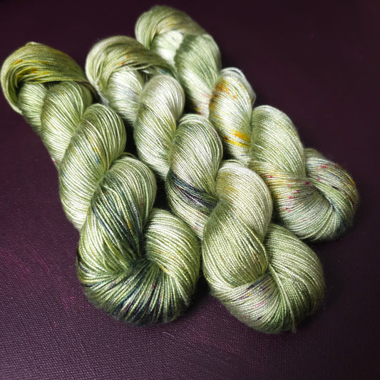 Hand dyed yarn ~ Spring Tea ***Dyed to order ~ fingering / DK weight tencel OR bamboo yarn, vegan, hand painted