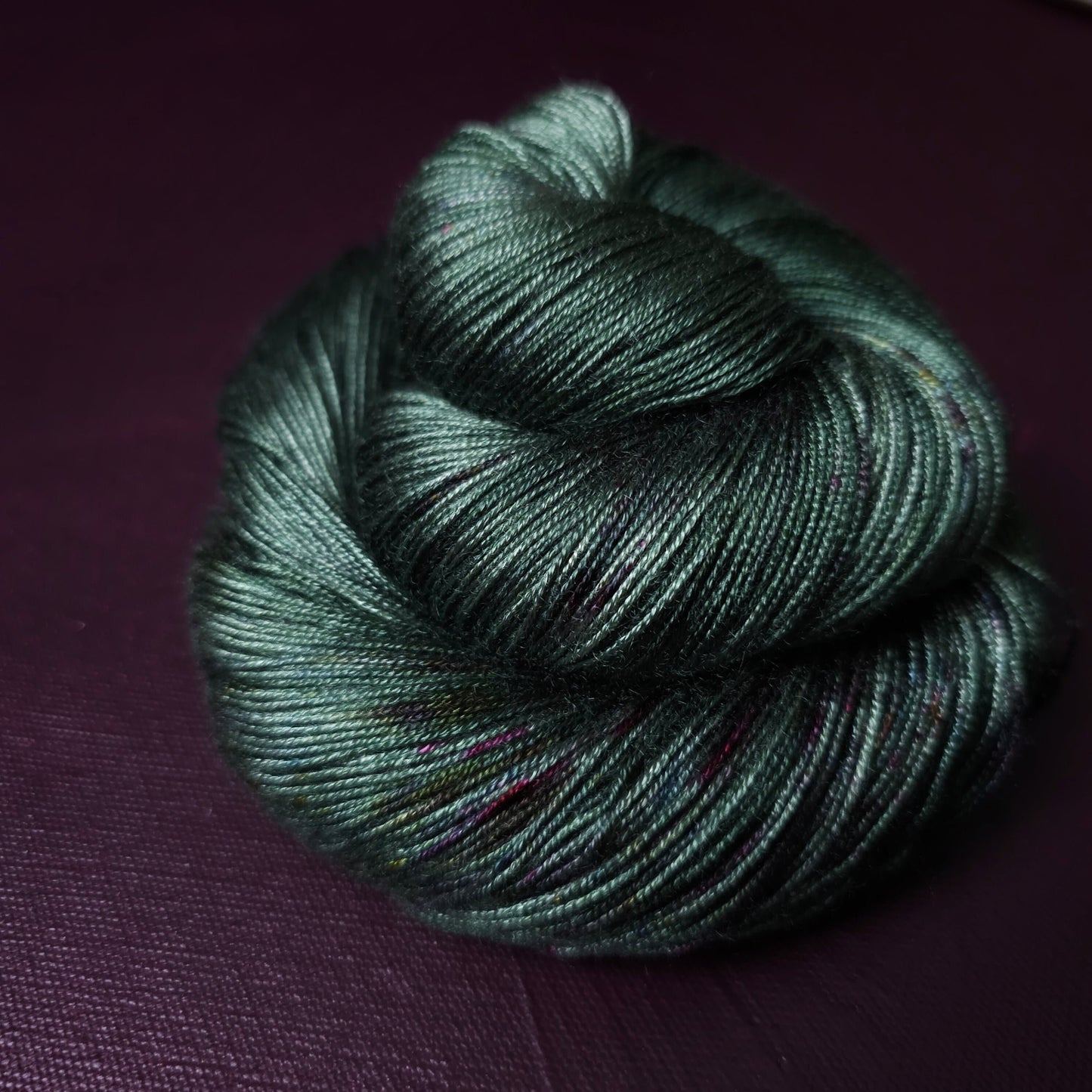 Hand dyed yarn ~ Hosta Leaf ***Dyed to order ~ fingering / DK weight tencel OR bamboo yarn, vegan, hand painted