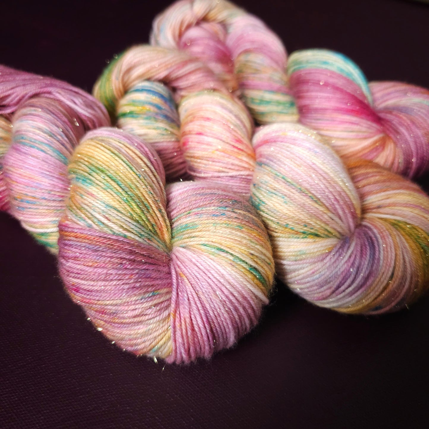 Happy Birthday, hand dyed gradient yarn, gifts for knitters, happy sock yarn, colorful knitting supplies, bright crochet yarn