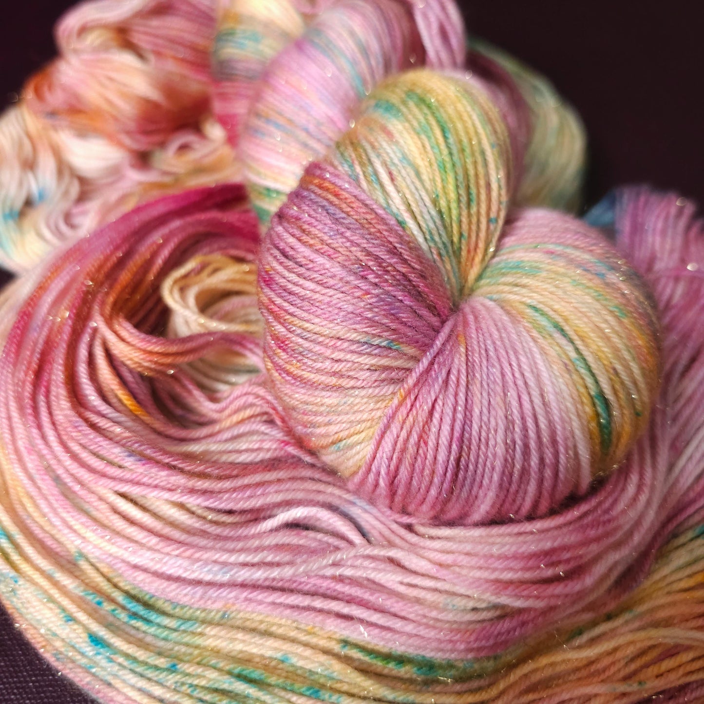 Happy Birthday, hand dyed gradient yarn, gifts for knitters, happy sock yarn, colorful knitting supplies, bright crochet yarn