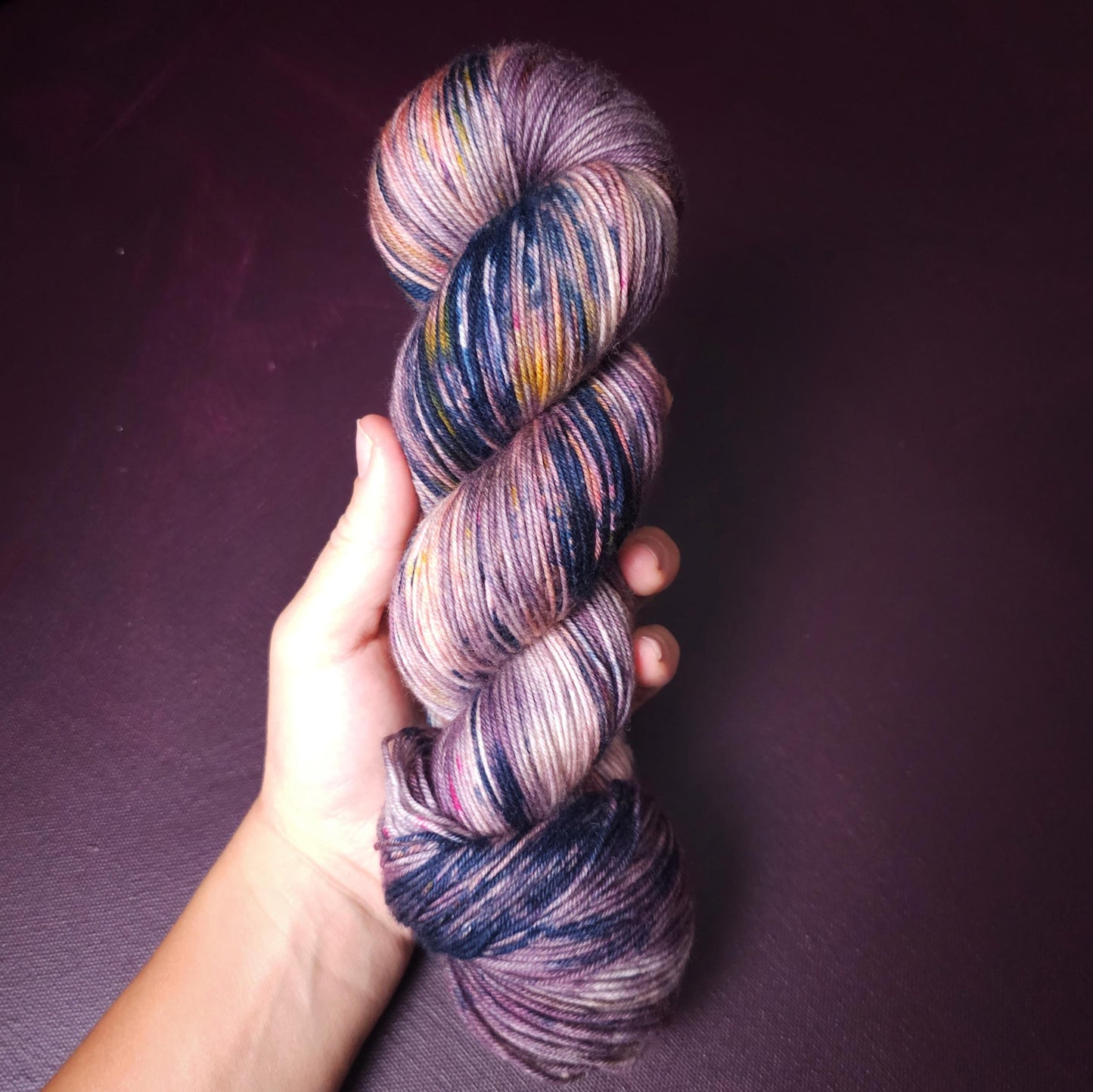 Hand dyed yarn, Lavender sunset, Soft Merino Sock Yarn, Superwash Knitting Yarn, Mohair Silk, Crochet Wool Supplies, Hand Painted Indie Dyed