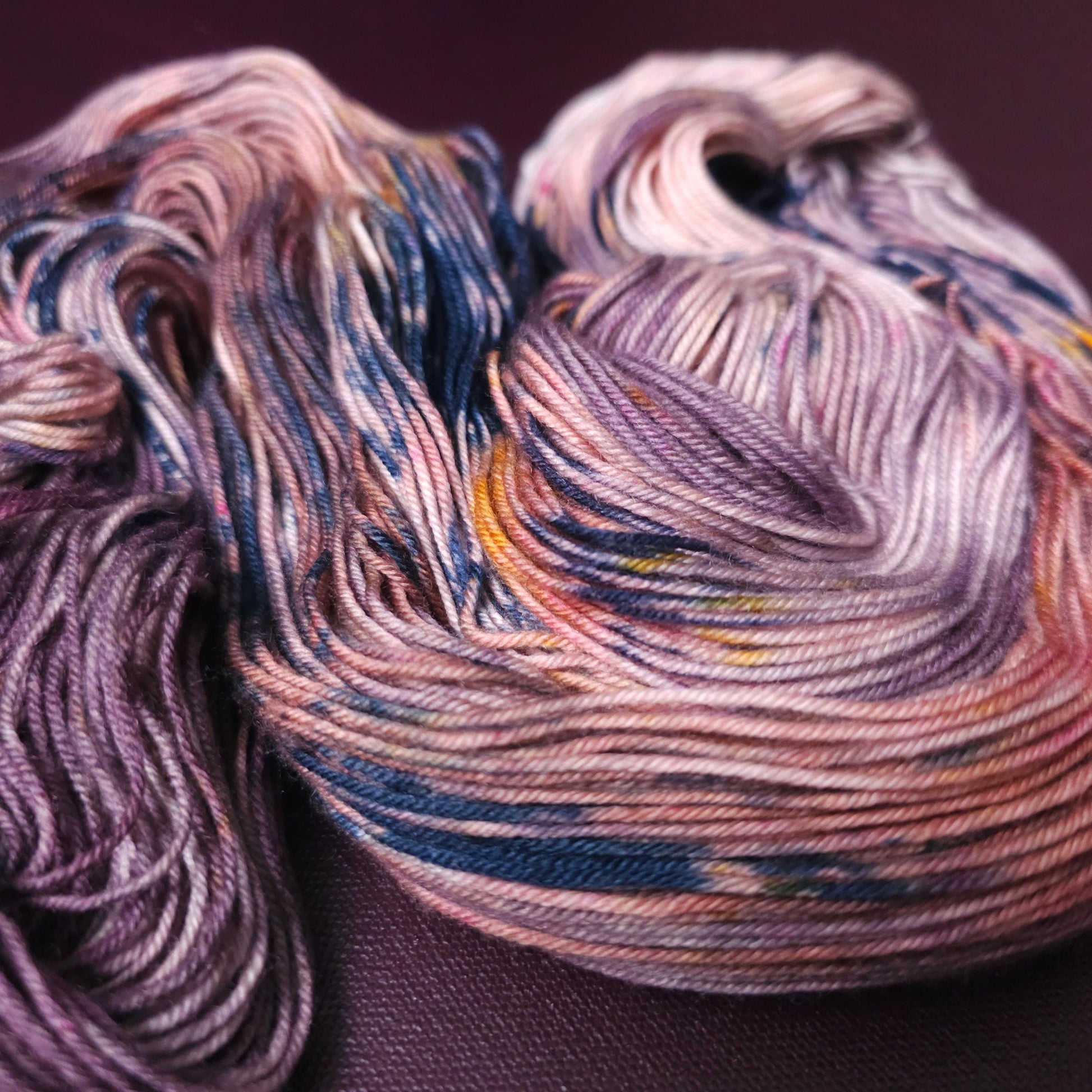 Hand dyed yarn, Lavender sunset, Soft Merino Sock Yarn, Superwash Knitting Yarn, Mohair Silk, Crochet Wool Supplies, Hand Painted Indie Dyed