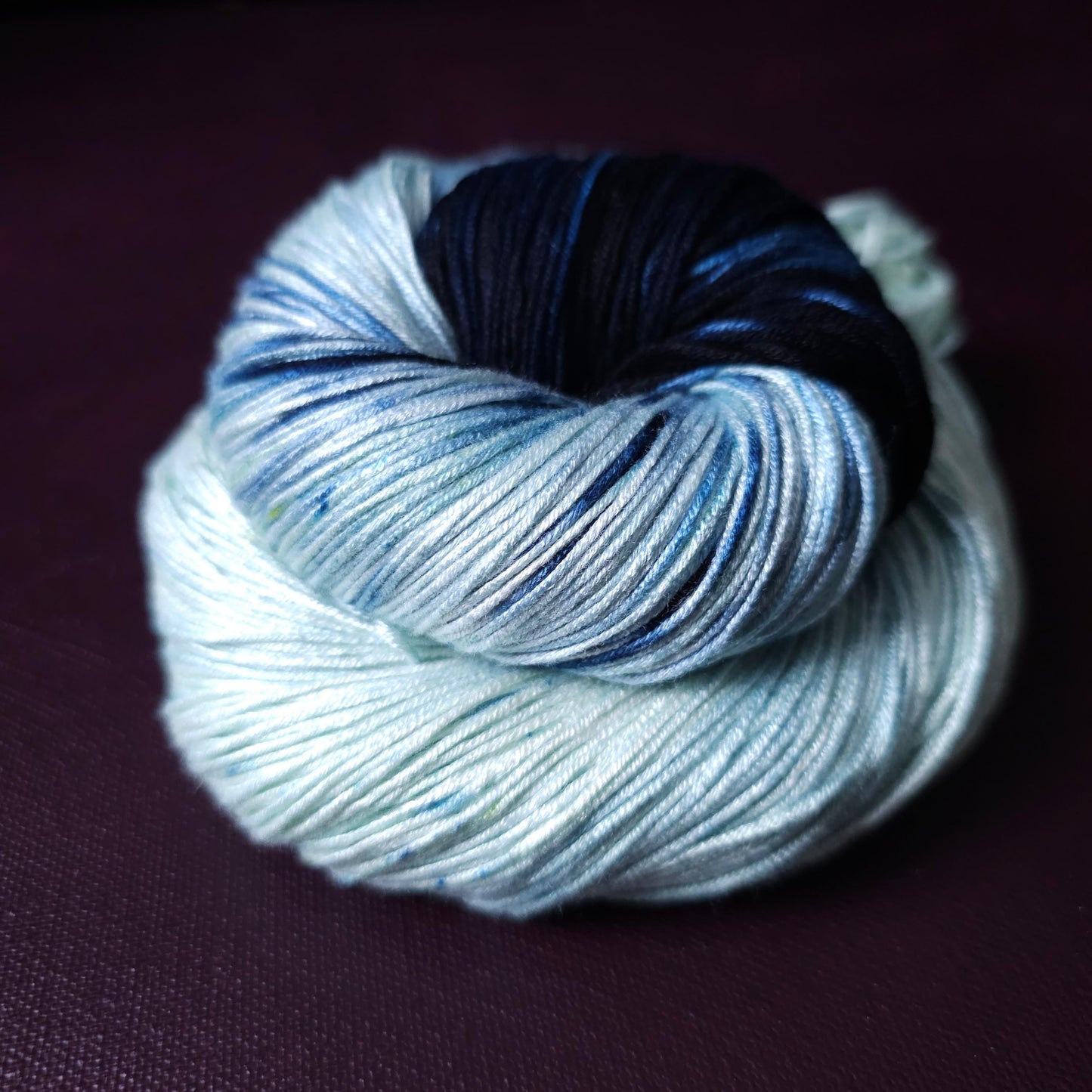 Hand dyed vegan yarn ~ Blue Star ~ fingering, DK weight tencel thread, mercerized cotton weaving yarn, bamboo yarn, assigned pooling
