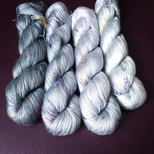 Lucky Dip nr 2 Hand Dyed Vegan Yarn Fade Set, One Of A Kind Knitting Yarn, Fingering Weight Tencel Yarn, Shiny Hand Painted Crochet Thread