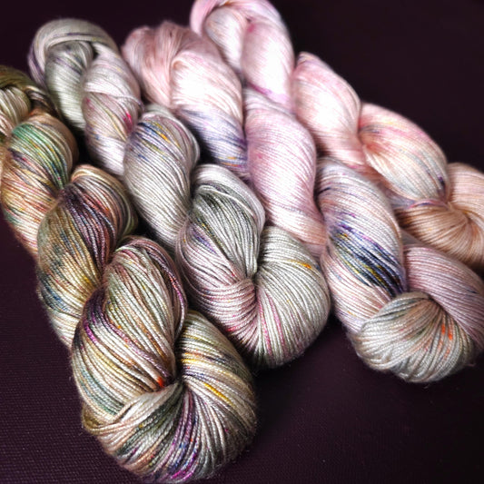 Lucky Dip, Magic Cloud, Hand Dyed Vegan Yarn, Fade Set, Tencel DK weight, Hand Painted Thread, knitting, crochet, weaving yarn