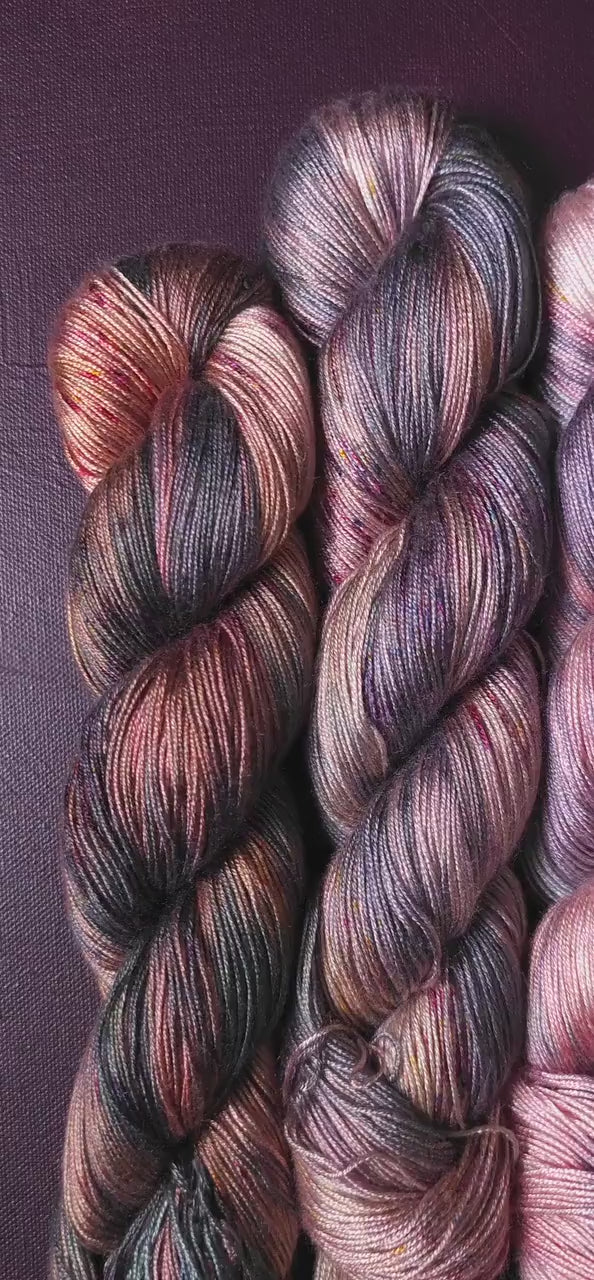 Lucky Dip Hand Dyed Vegan Yarn Fade Set, One Of A Kind Knitting Yarn, Fingering Weight Tencel Yarn, Hand Painted Crochet Thread,