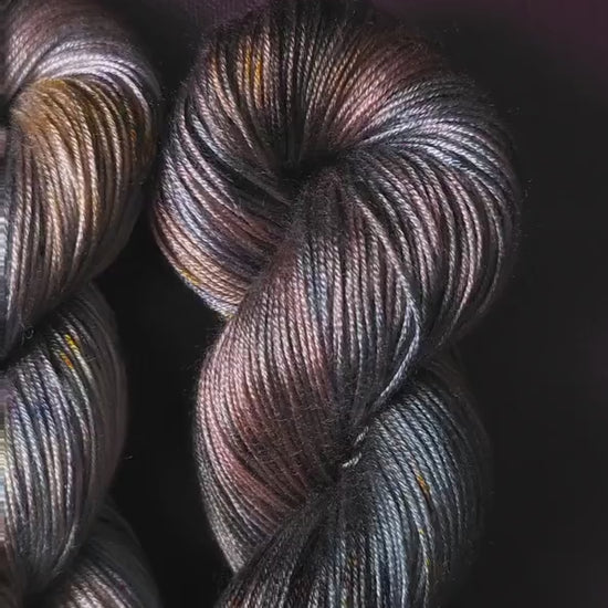 Smoke Dust, Hand Dyed Vegan Yarn, Fade Set, Fingering Weight Tencel DK, Hand Painted Thread, One of a kind