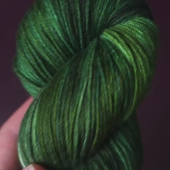 Hand dyed vegan yarn ~ Berries and Pines ~ fingering, DK weight tencel thread, mercerized cotton weaving yarn, bamboo yarn, hand painted