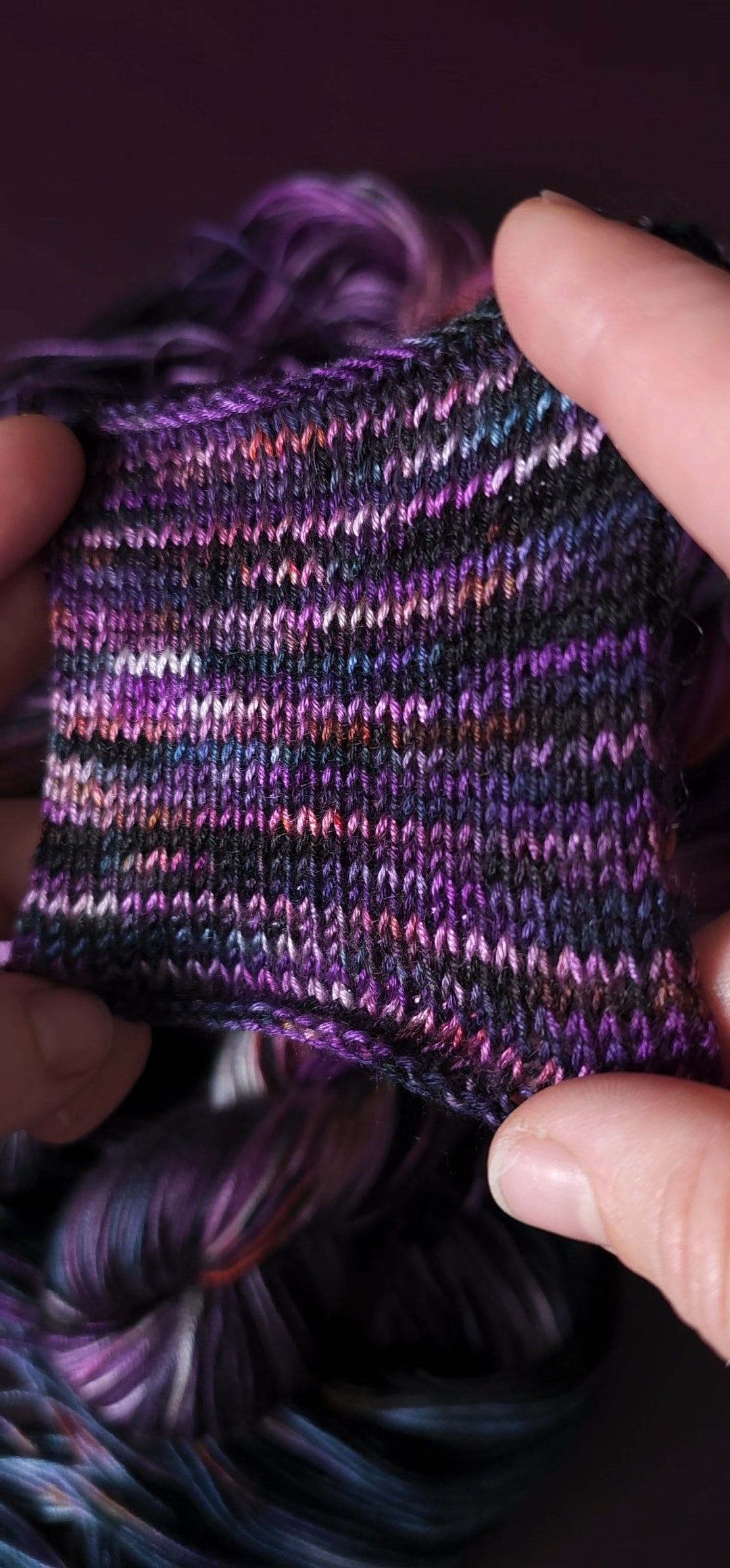 Andromeda, Hand dyed vegan yarn, variegated yarn, fingering / DK weight knitting yarn, tencel / bamboo / cotton crochet thread