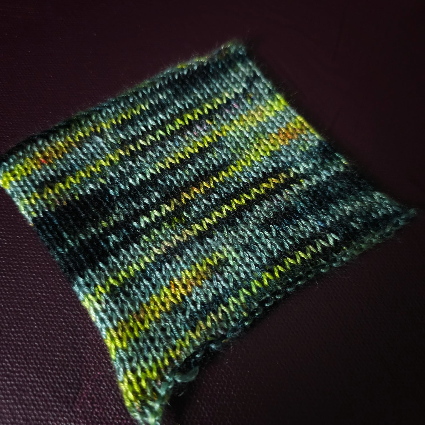 Electric Lime Pop, Hand dyed vegan yarn, variegated yarn, fingering / DK weight knitting yarn, tencel / bamboo / cotton crochet thread