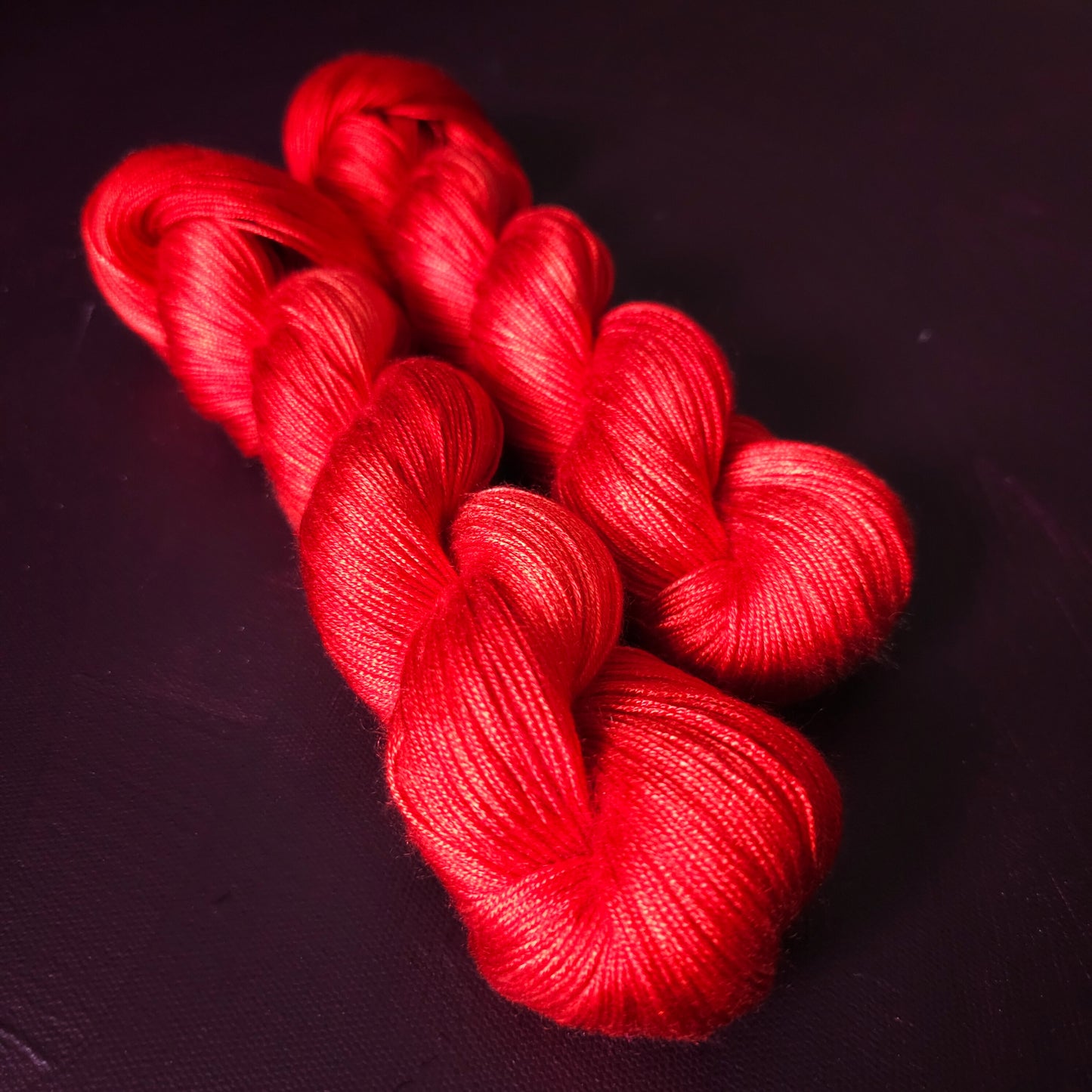 STOP, Hand dyed vegan yarn, variegated yarn, fingering or DK weight knitting yarn, tencel / bamboo / cotton crochet thread