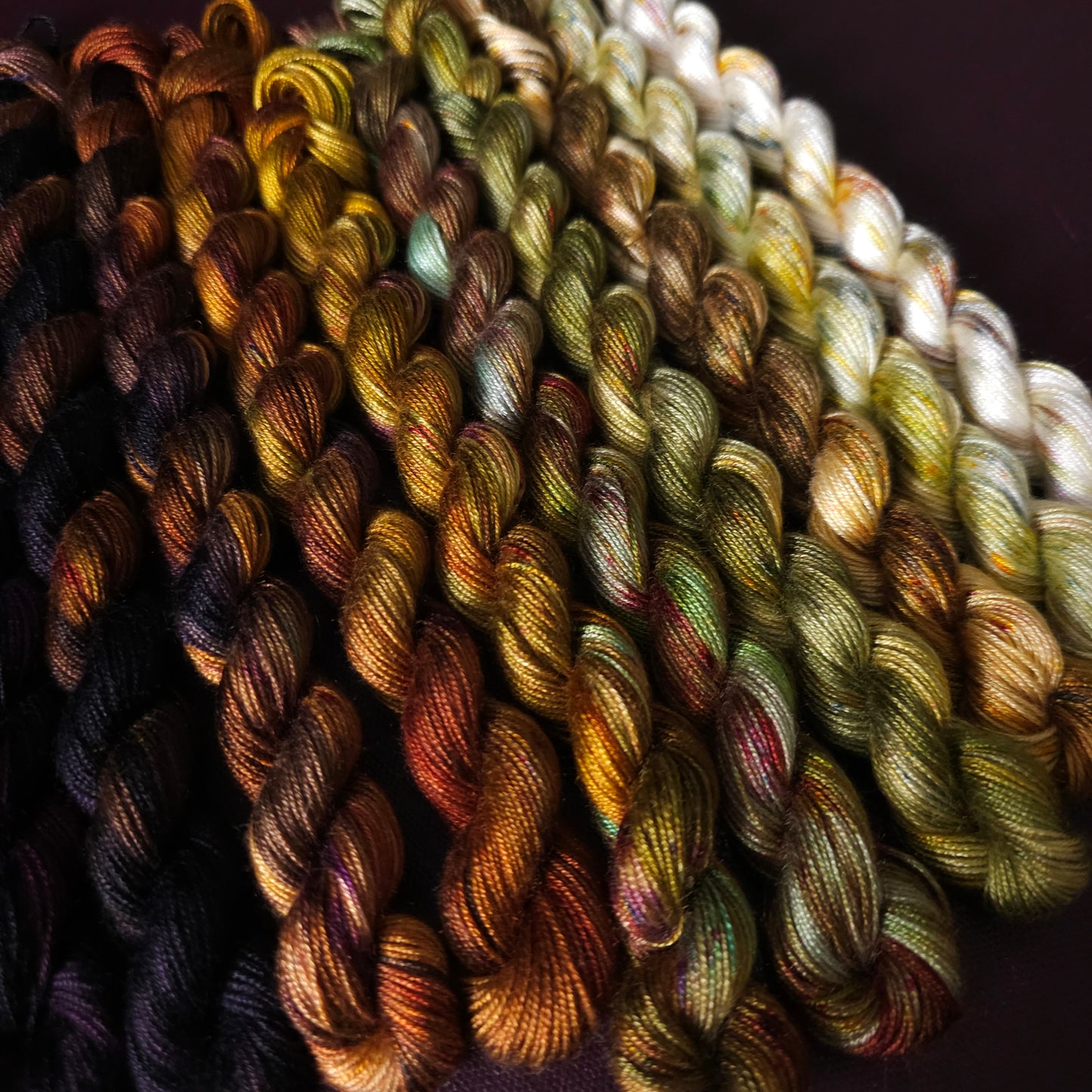 Vegan Yarn Advent Calendar 2026 PRE-ORDER, ~ fingering weight tencel OR bamboo yarn, vegan, hand painted, handdyed