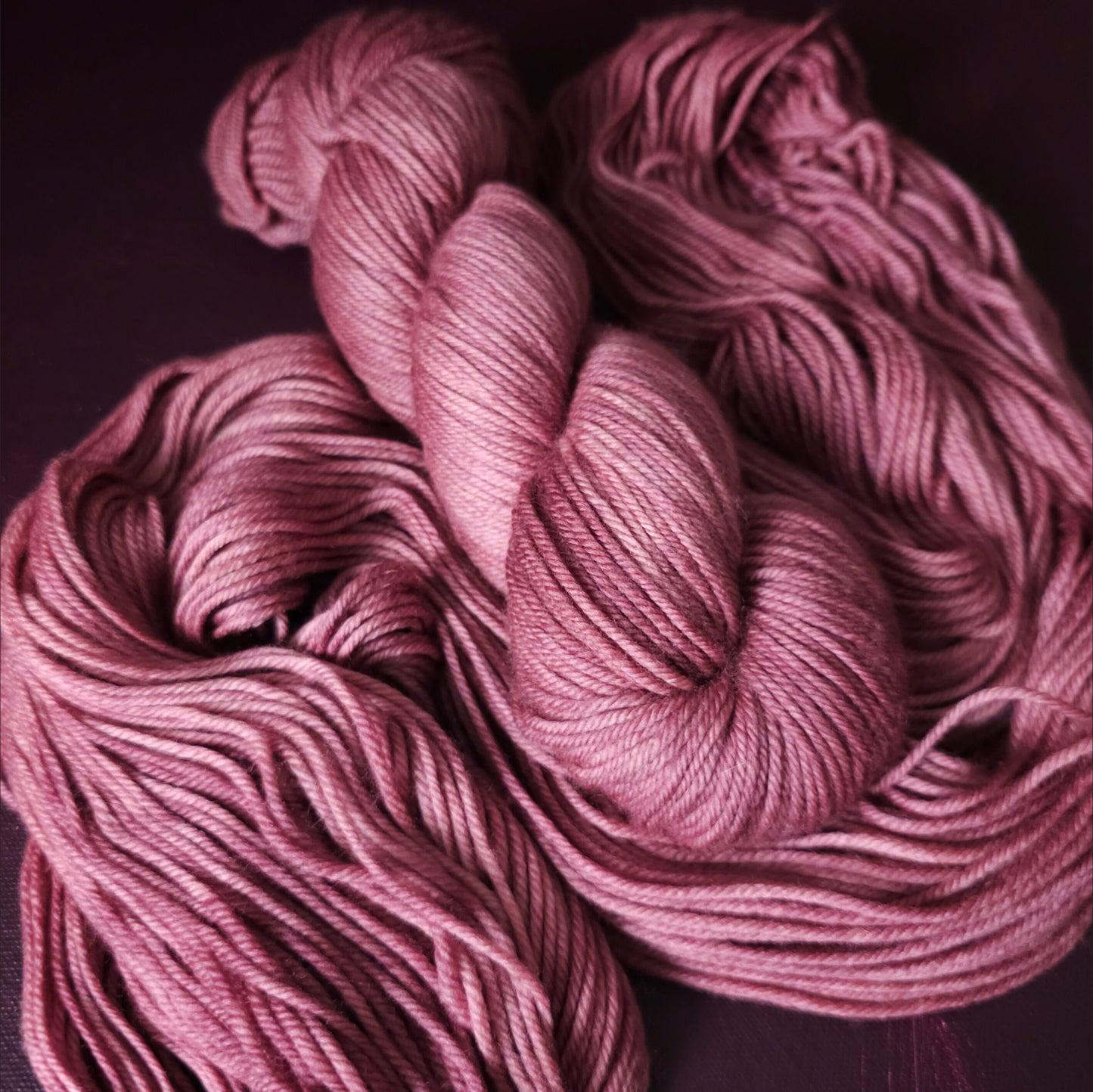 Old Rose, hand dyed merino singles yarn, gifts for knitters, gold lurex sock yarn, colorful knitting supplies, merino crochet yarn