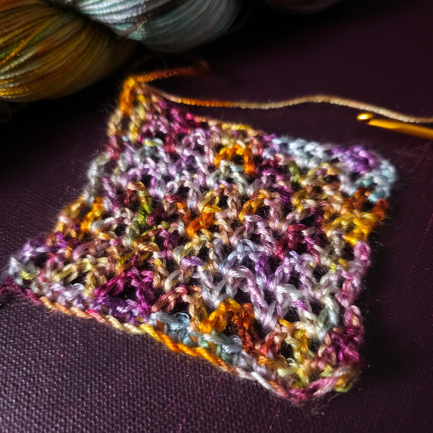 Kindred Spirit, Hand dyed vegan yarn, variegated yarn, fingering / DK weight knitting yarn, tencel / bamboo / cotton crochet thread