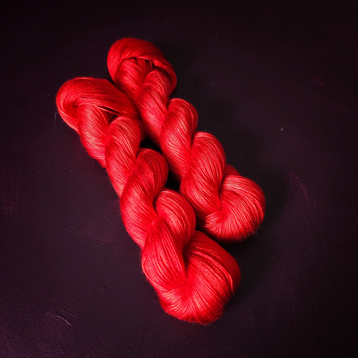 STOP, Hand dyed vegan yarn, variegated yarn, fingering or DK weight knitting yarn, tencel / bamboo / cotton crochet thread