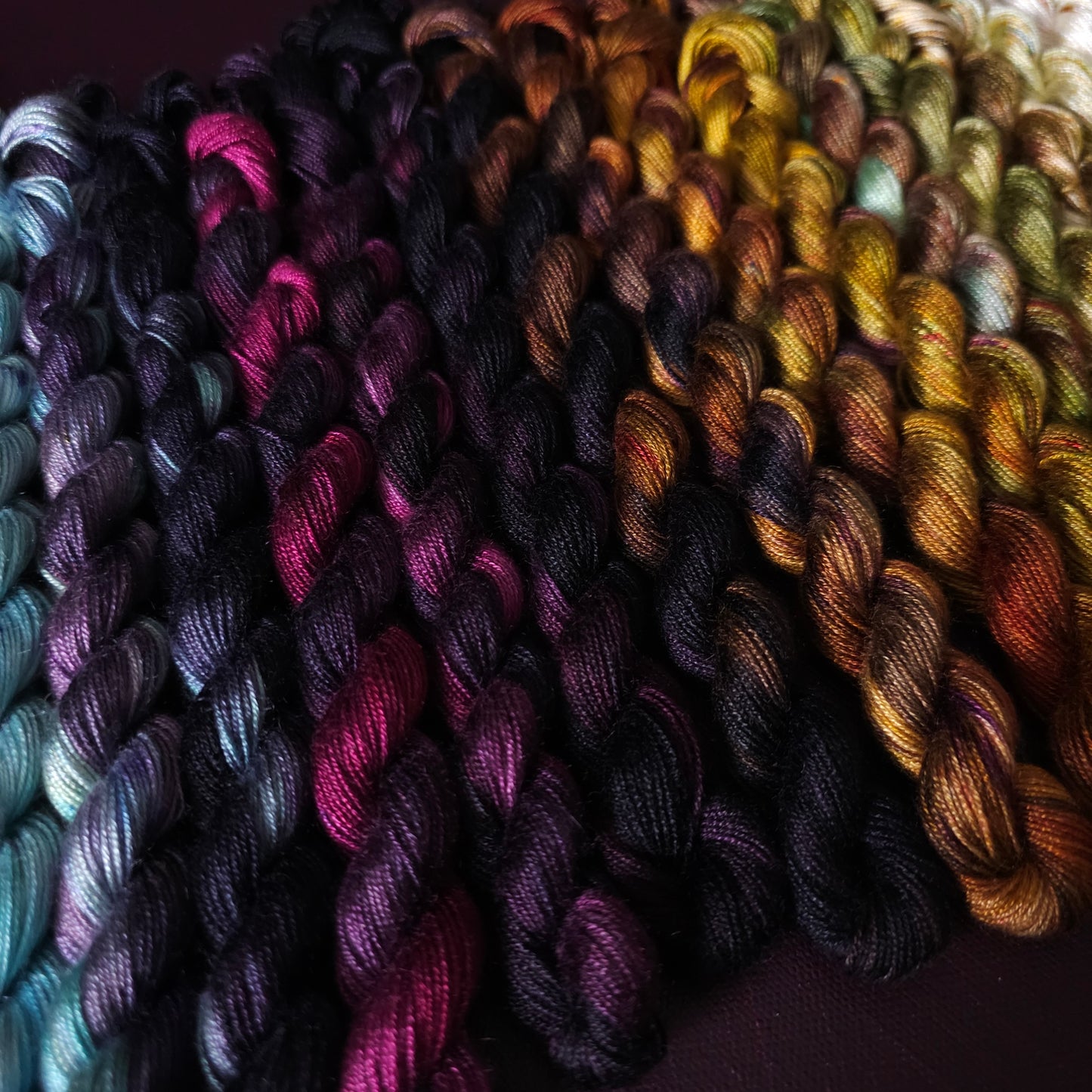 Vegan Yarn Advent Calendar 2026 PRE-ORDER, ~ fingering weight tencel OR bamboo yarn, vegan, hand painted, handdyed