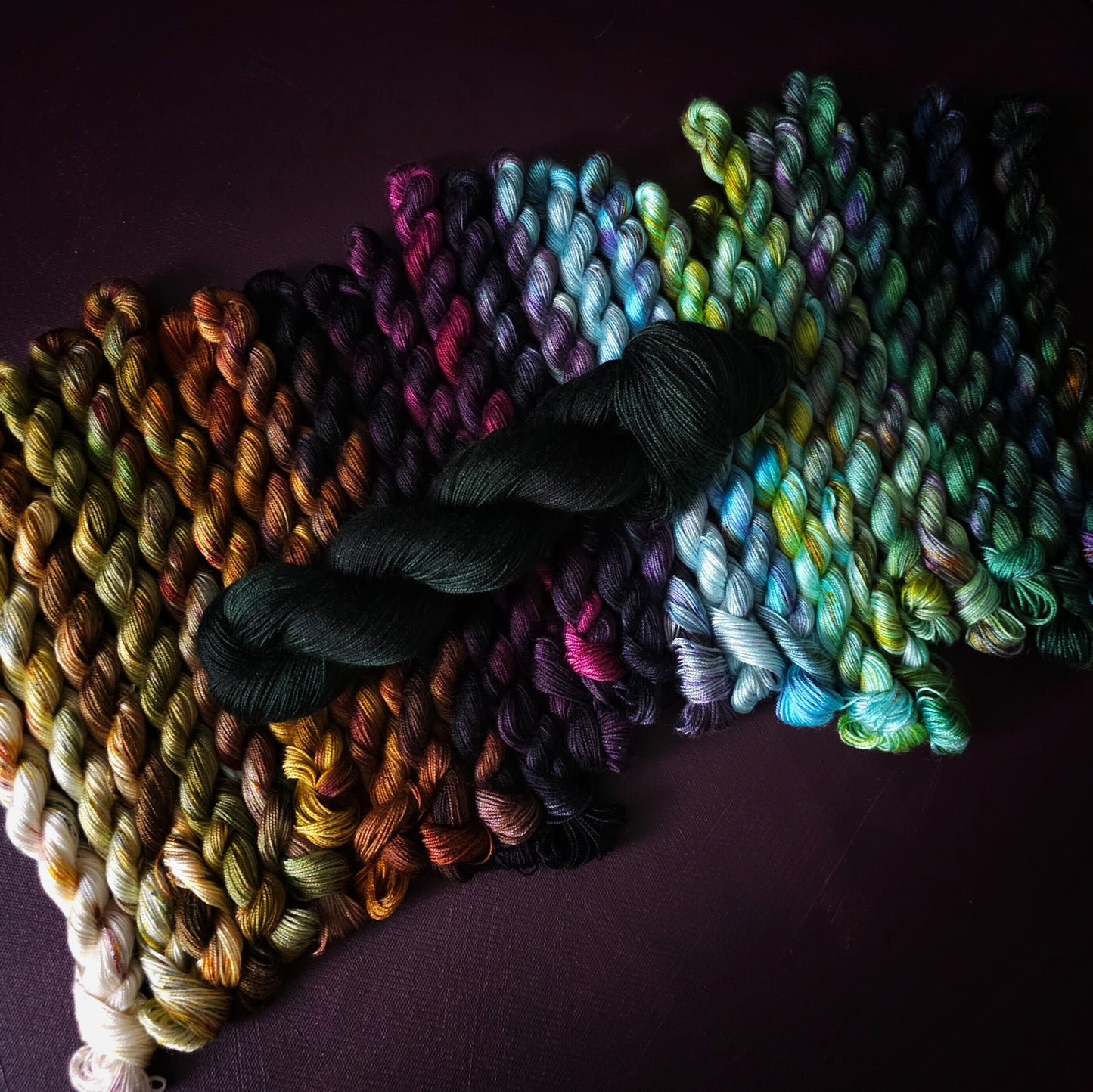 Vegan Yarn Advent Calendar 2026 PRE-ORDER, ~ fingering weight tencel OR bamboo yarn, vegan, hand painted, handdyed