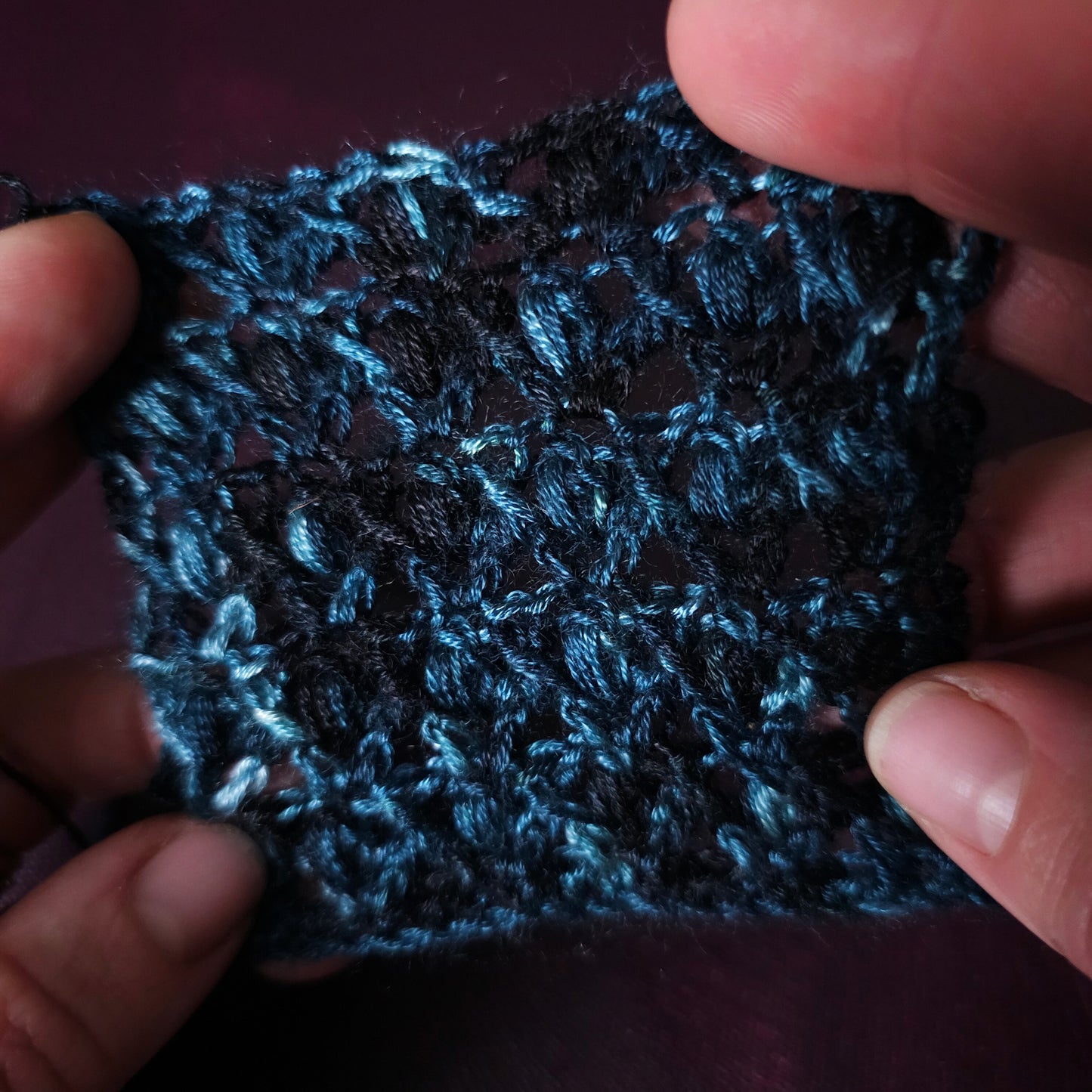 Atolla, Hand dyed vegan yarn, variegated yarn, fingering / DK weight knitting yarn, tencel / bamboo / cotton crochet thread