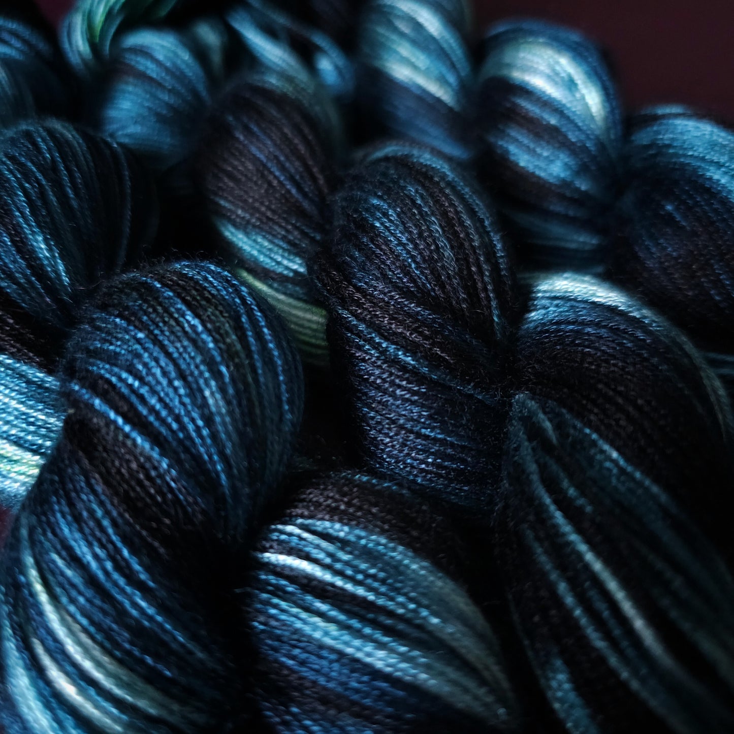 Atolla, Hand dyed vegan yarn, variegated yarn, fingering / DK weight knitting yarn, tencel / bamboo / cotton crochet thread