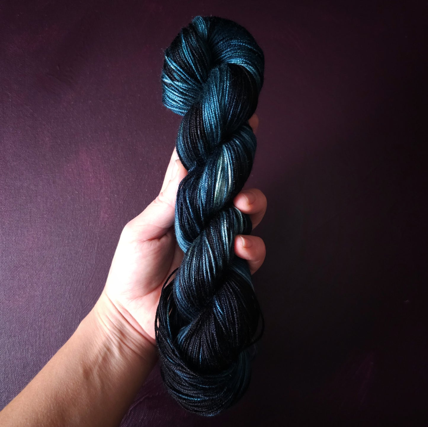 Atolla, Hand dyed vegan yarn, variegated yarn, fingering / DK weight knitting yarn, tencel / bamboo / cotton crochet thread