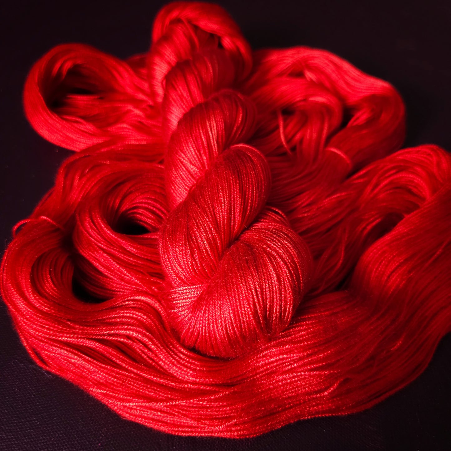 STOP, Hand dyed vegan yarn, variegated yarn, fingering or DK weight knitting yarn, tencel / bamboo / cotton crochet thread