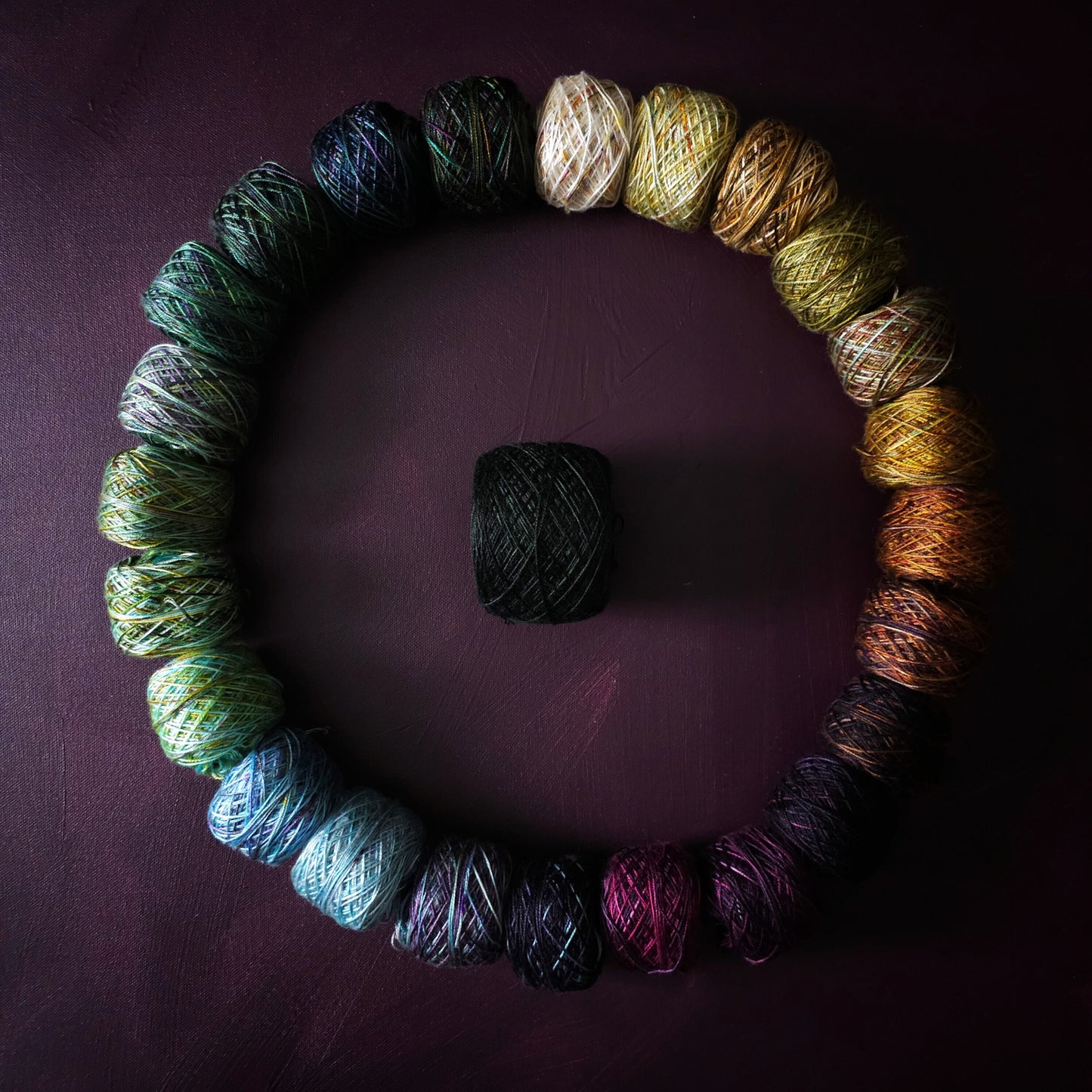 Vegan Yarn Advent Calendar 2026 PRE-ORDER, ~ fingering weight tencel OR bamboo yarn, vegan, hand painted, handdyed