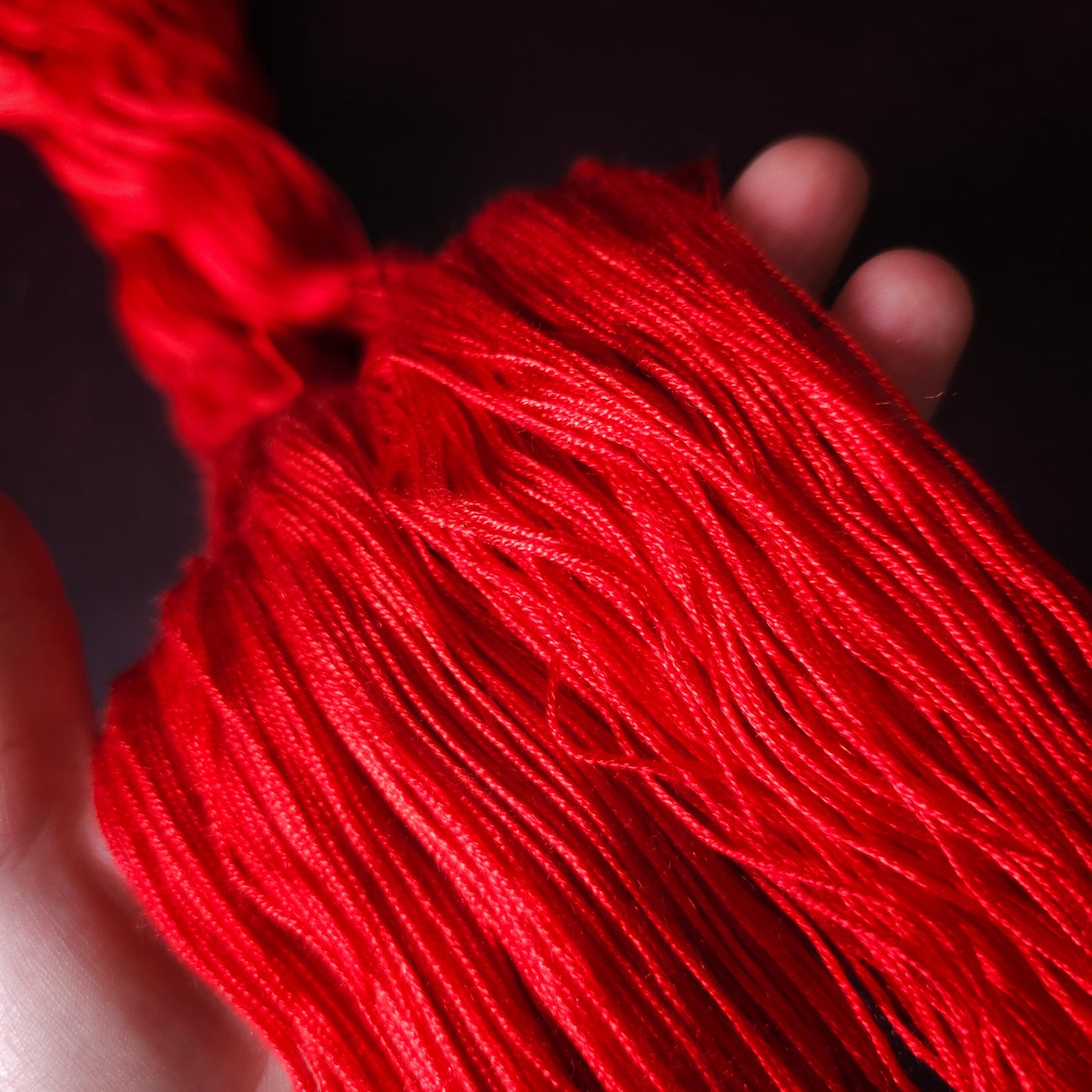 STOP, Hand dyed vegan yarn, variegated yarn, fingering or DK weight knitting yarn, tencel / bamboo / cotton crochet thread