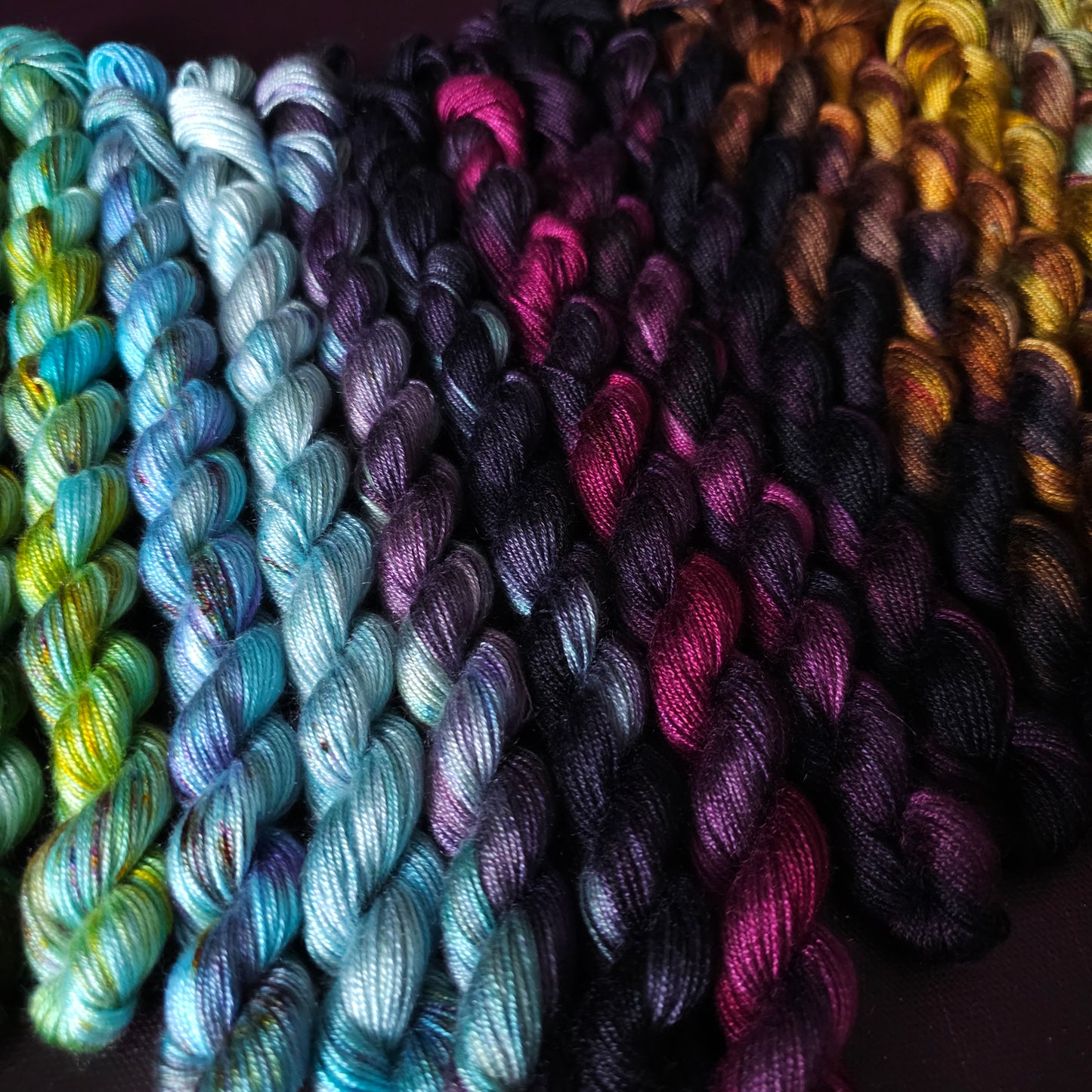 Vegan Yarn Advent Calendar 2026 PRE-ORDER, ~ fingering weight tencel OR bamboo yarn, vegan, hand painted, handdyed