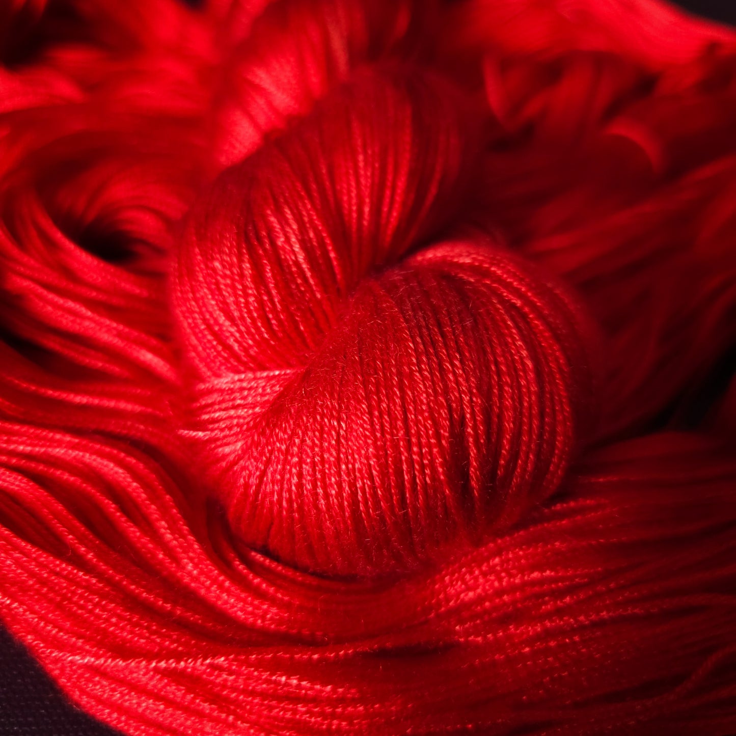 STOP, Hand dyed vegan yarn, variegated yarn, fingering or DK weight knitting yarn, tencel / bamboo / cotton crochet thread