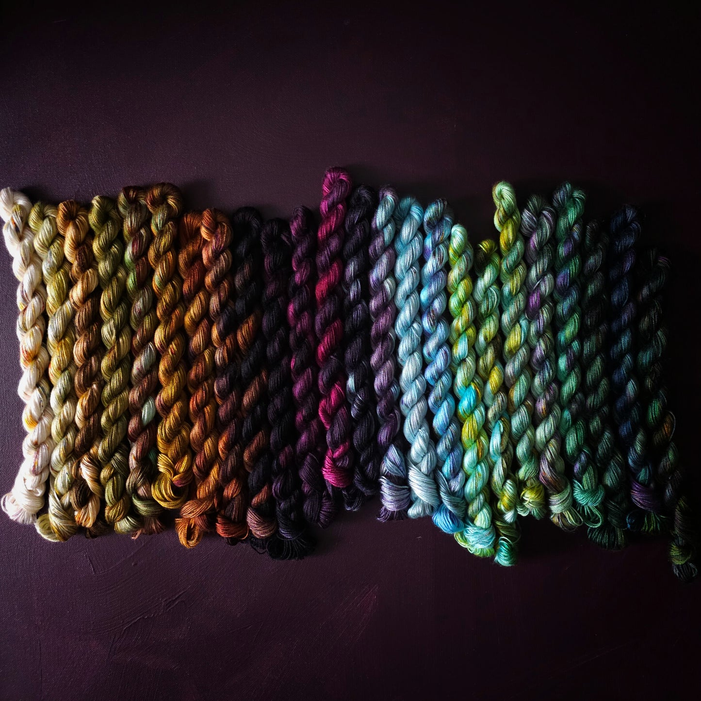 Vegan Yarn Advent Calendar 2026 PRE-ORDER, ~ fingering weight tencel OR bamboo yarn, vegan, hand painted, handdyed
